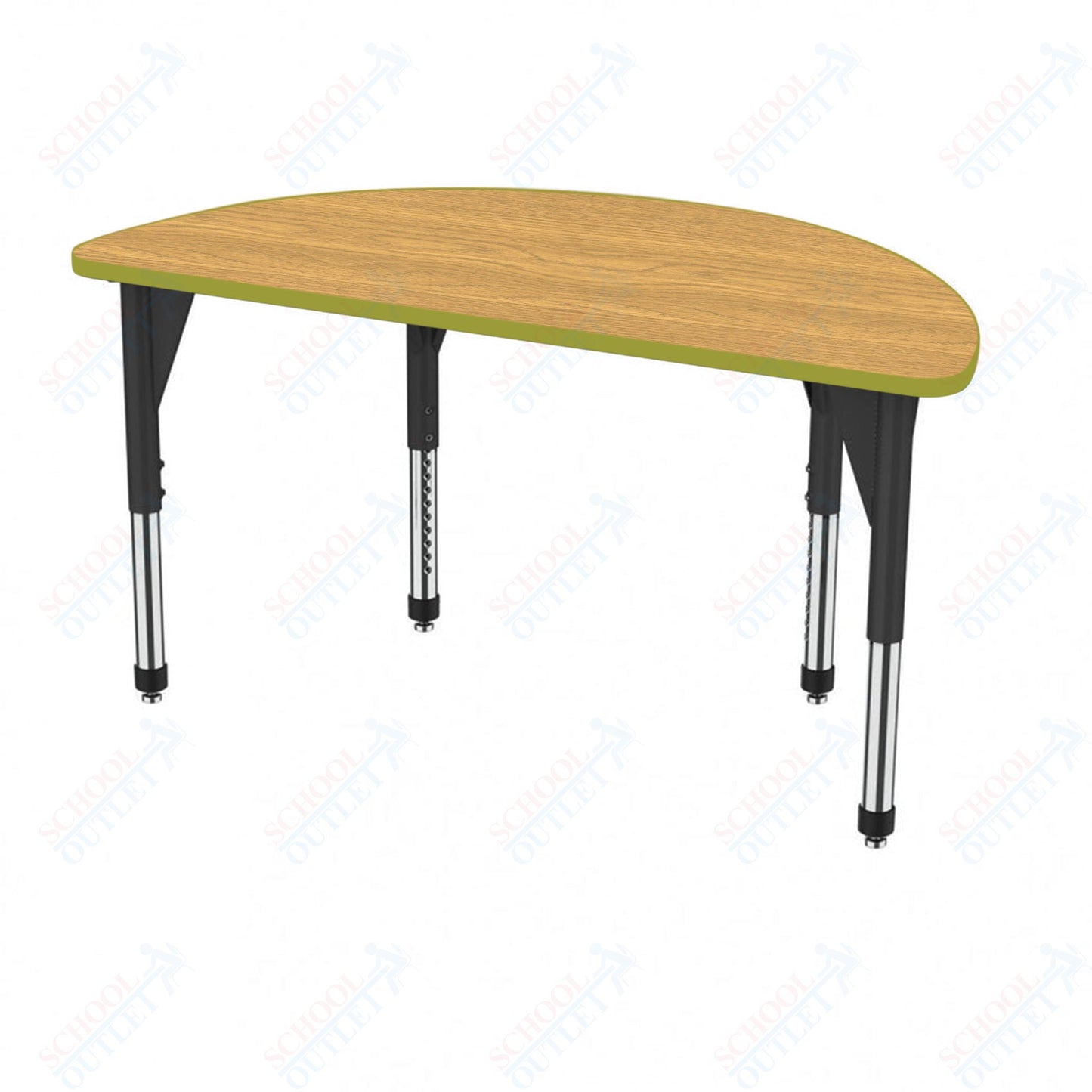 Marco Premier Series 60" Half Round Activity Table Adjustable Height 21"-31" (43-2278-MB)