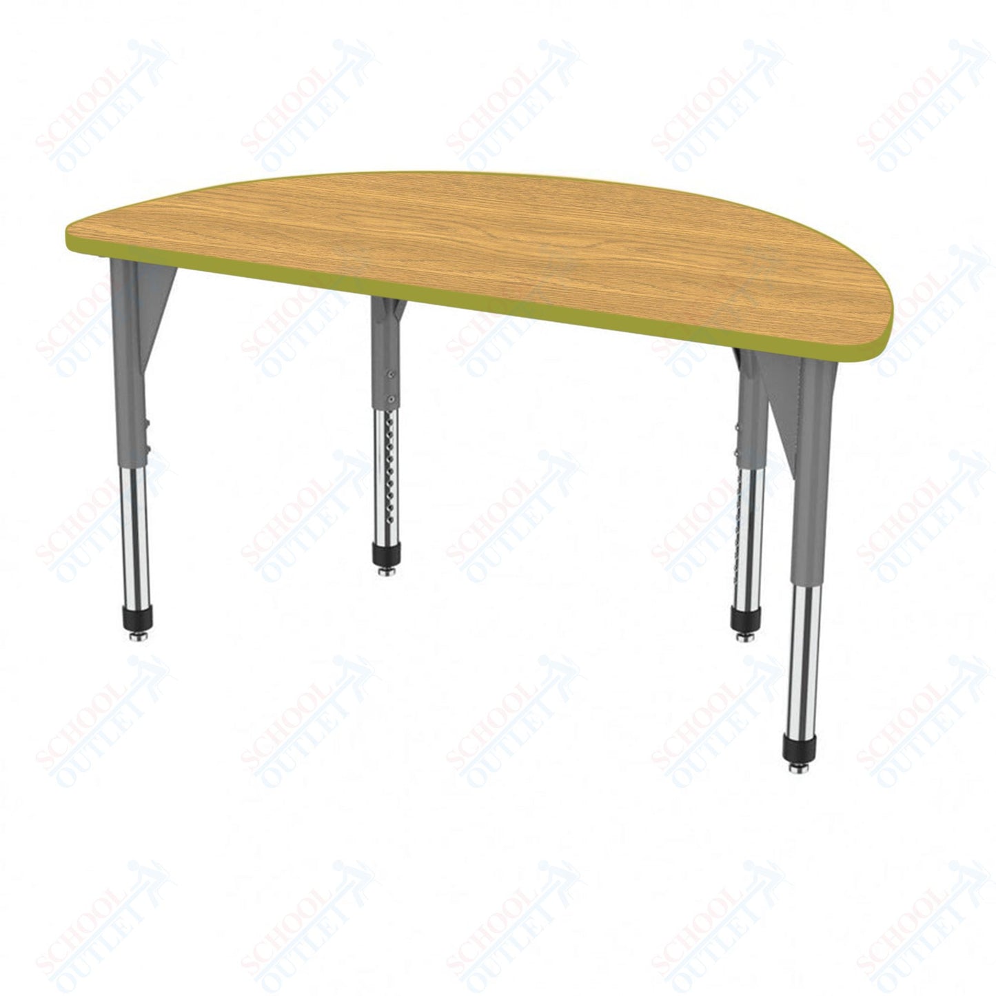 Marco Premier Series 60" Half Round Activity Table Adjustable Height 21"-31" (43-2278-MB)