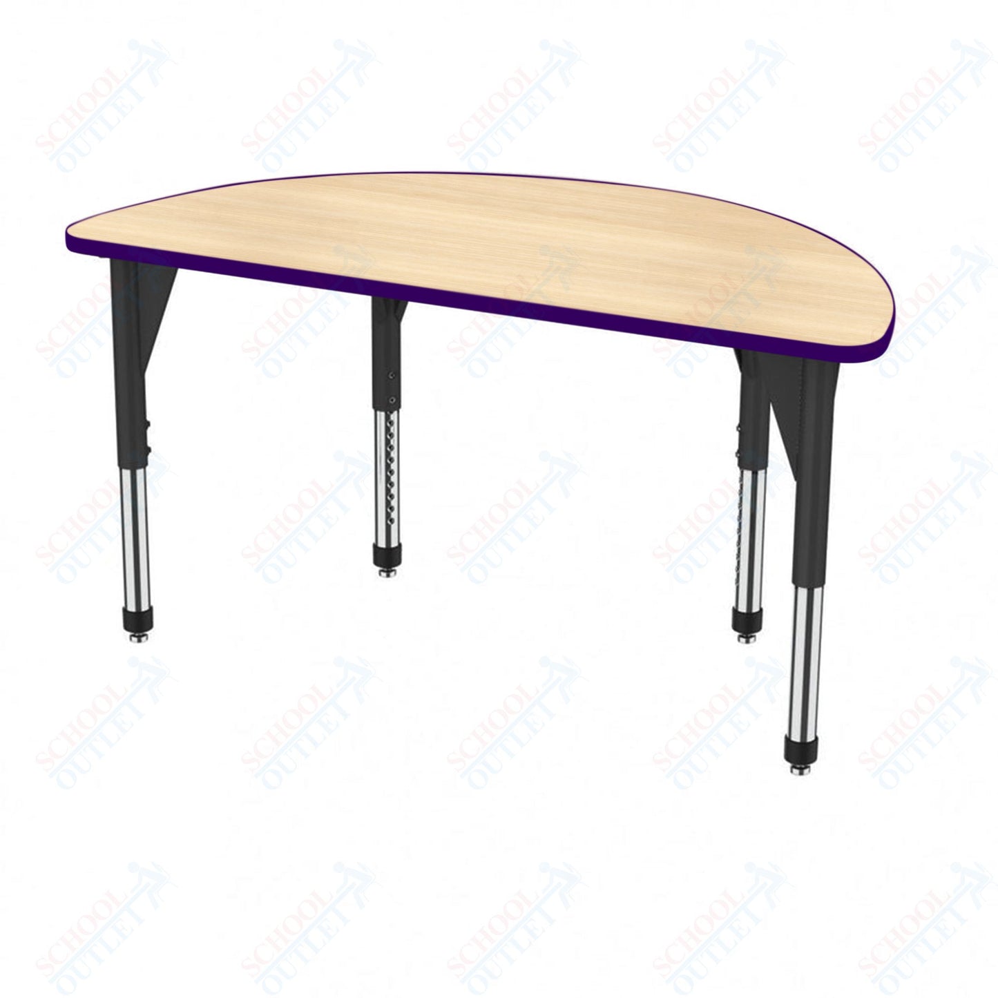 Marco Premier Series 60" Half Round Activity Table Adjustable Height 21"-31" (43-2278-MB)