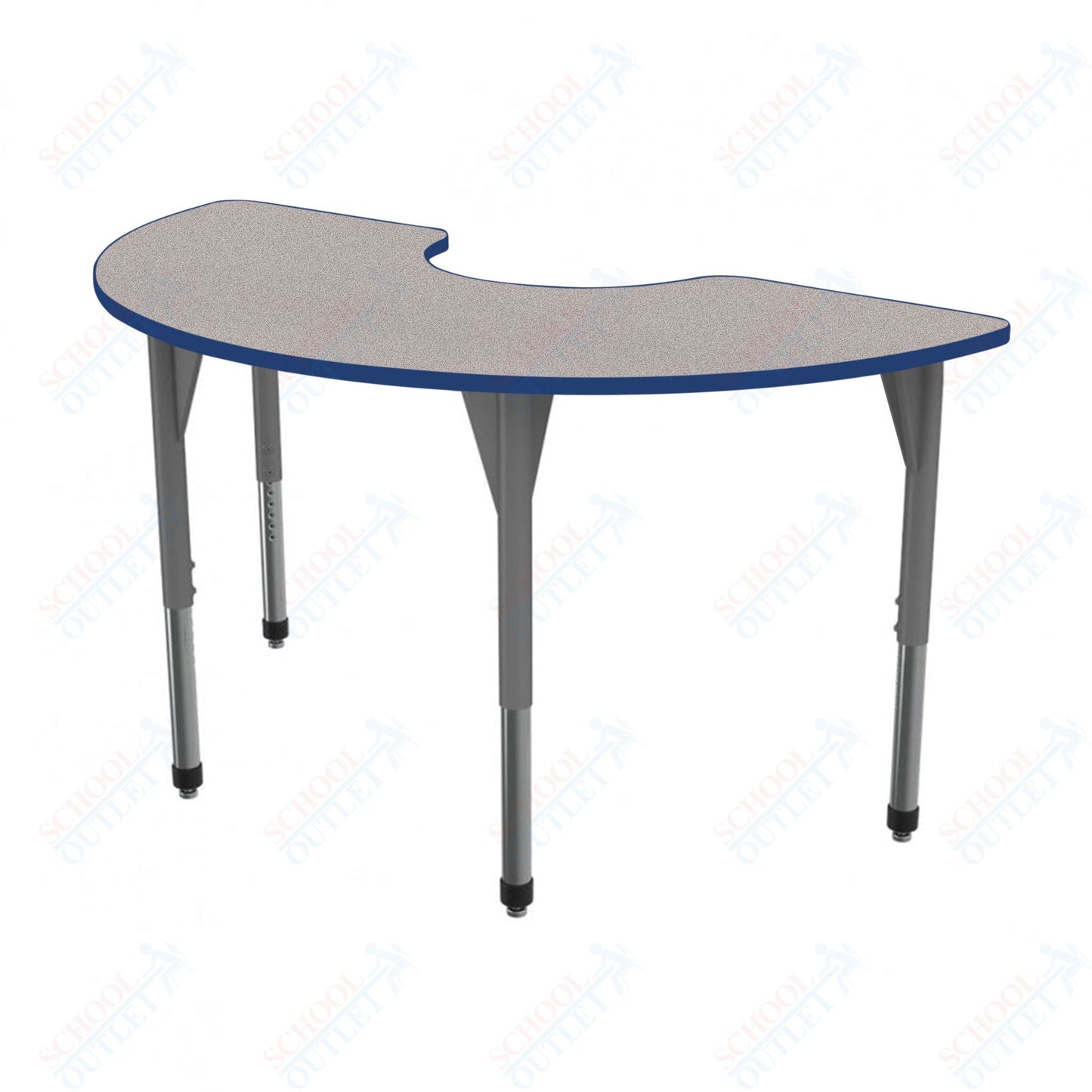 Marco Premier Series Half Moon Stand-Up Table 36" x 72" Adjustable Height 32"-42" (43-2279-MA)