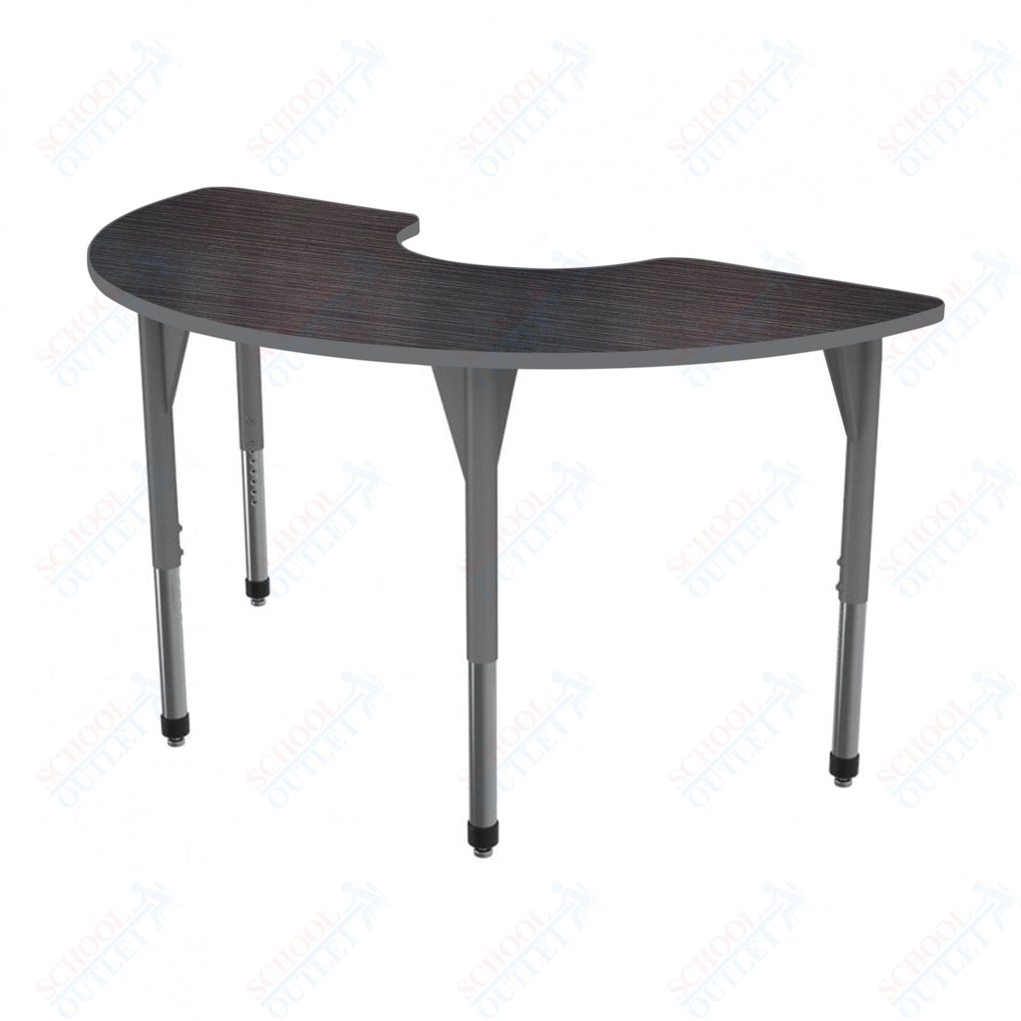 Marco Premier Series Half Moon Stand-Up Table 36" x 72" Adjustable Height 32"-42" (43-2279-MA)