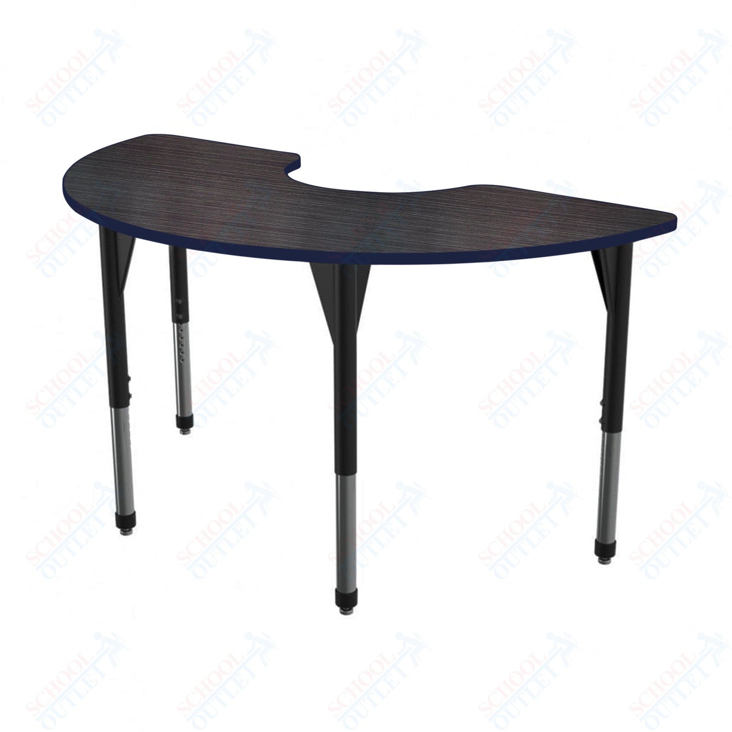 Marco Premier Series Half Moon Stand-Up Table 36" x 72" Adjustable Height 32"-42" (43-2279-MA)