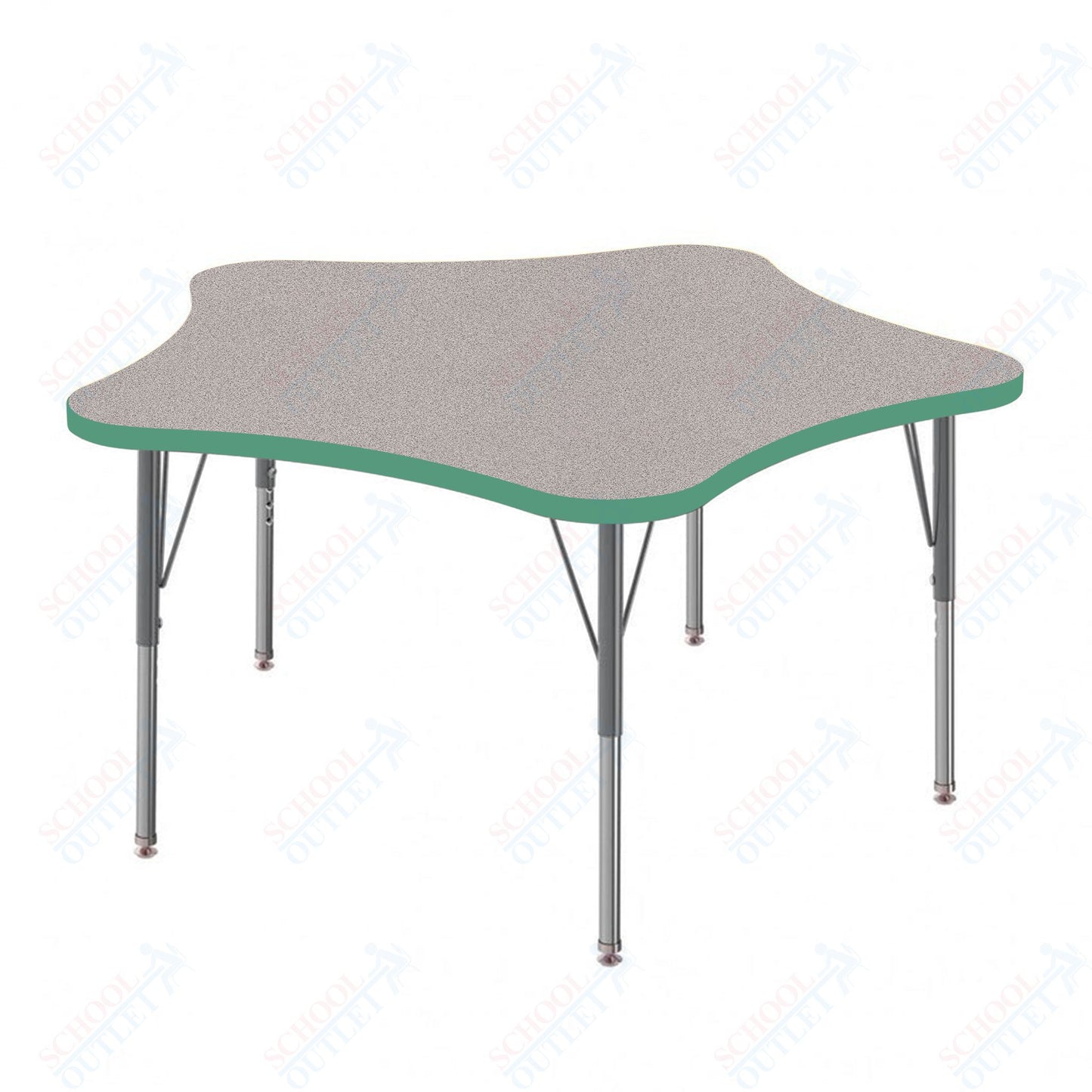 Marco MG2200 Series 48" 5-Star Preschool Table Adjustable Height 16"-24" (MG2280-MA)