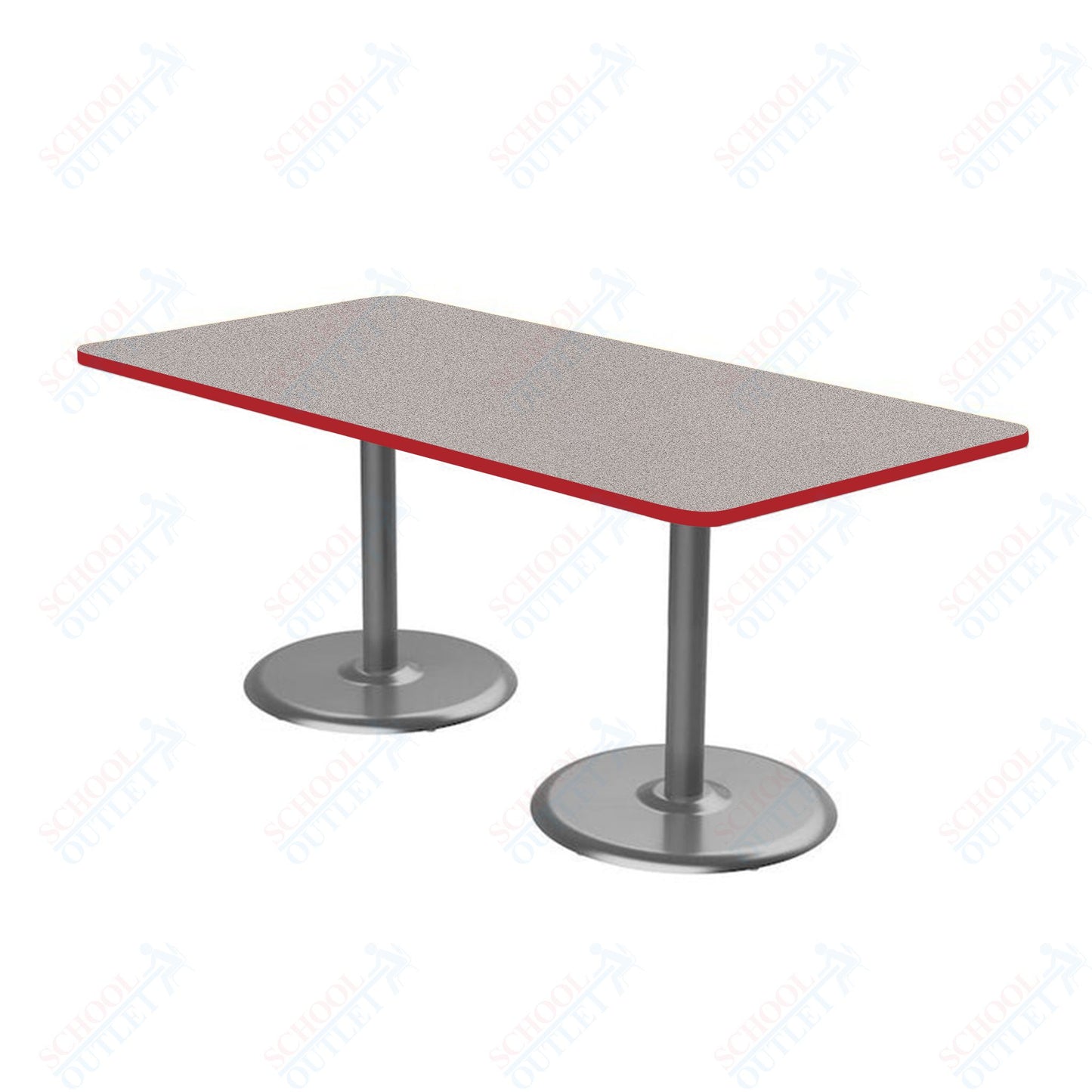 Marco Dual Base Cafe Table 36" x 72" Rectangle 29" Height Gray Base (MG2548-M229)