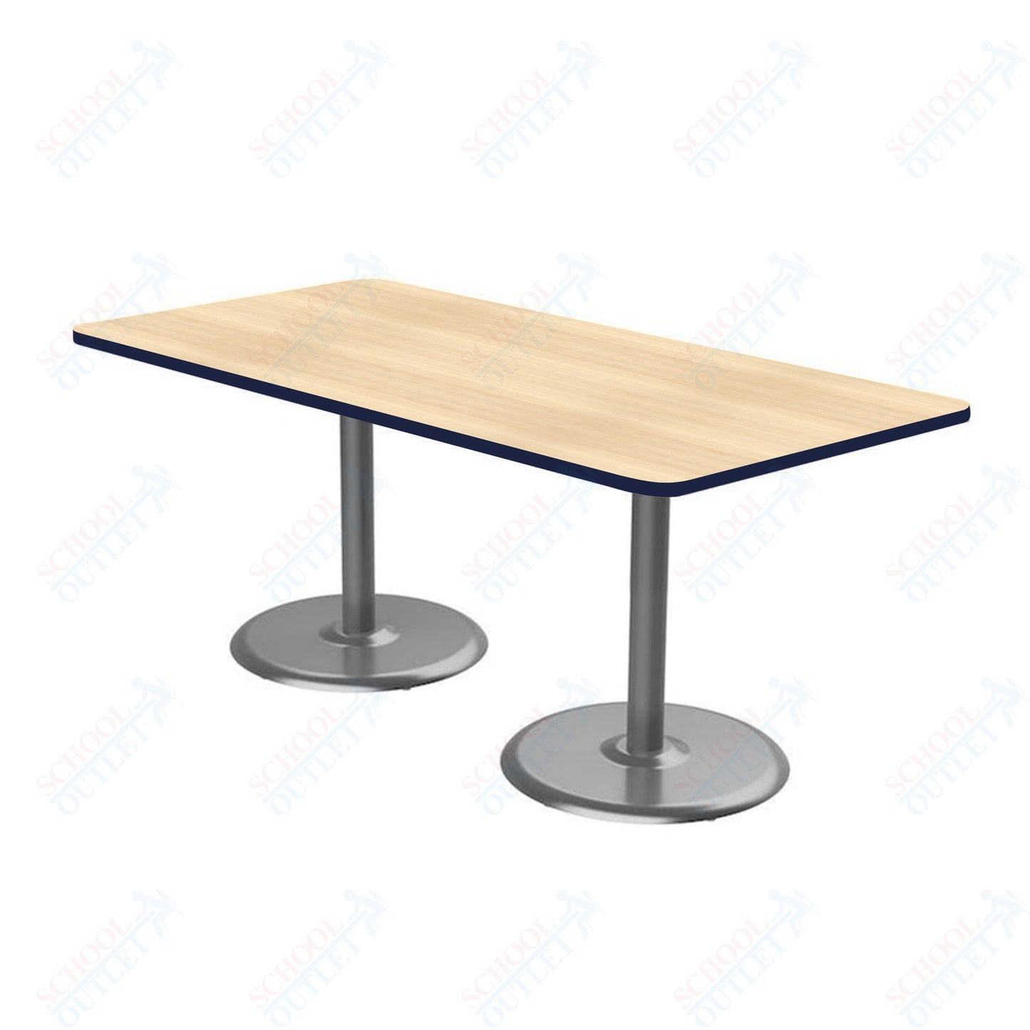 Marco Dual Base Cafe Table 36" x 72" Rectangle 29" Height Gray Base (MG2548-M229)