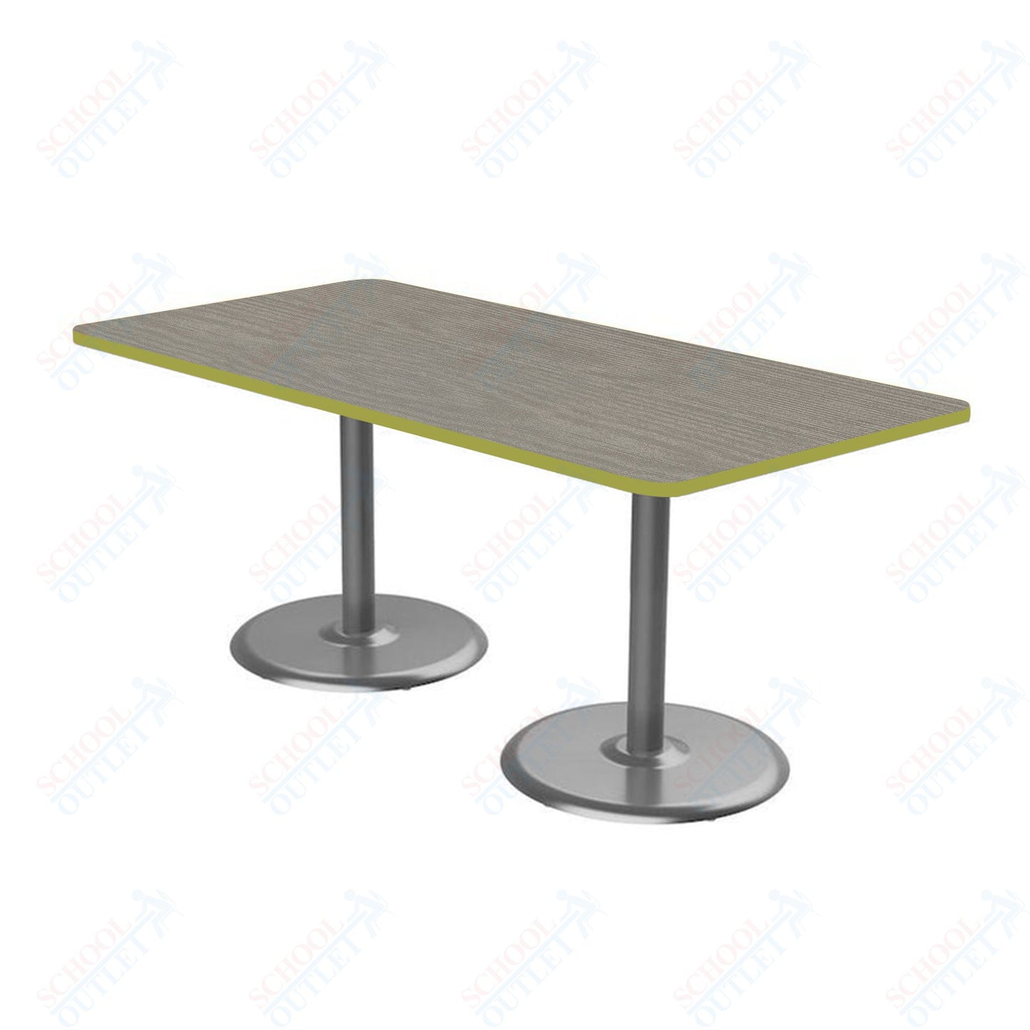 Marco Dual Base Cafe Table 36" x 72" Rectangle 29" Height Gray Base (MG2548-M229)