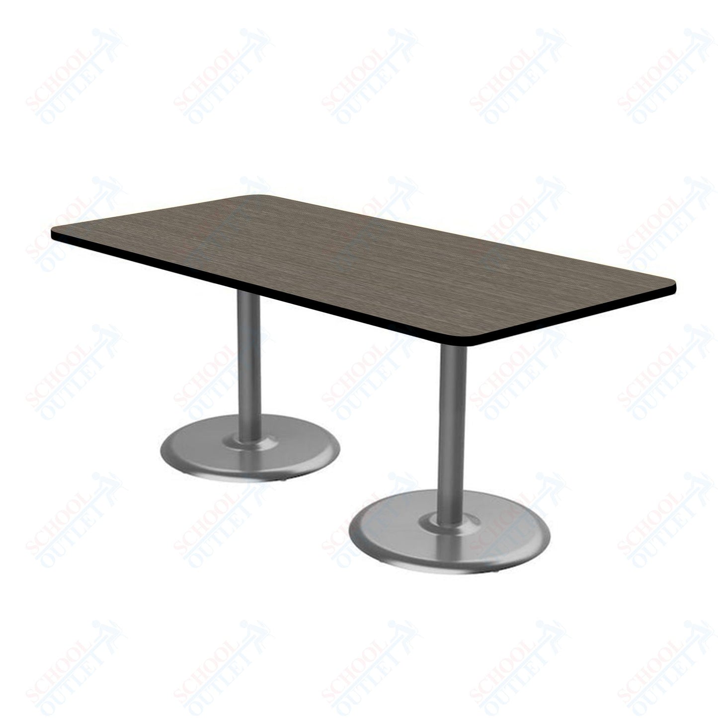 Marco Dual Base Cafe Table 36" x 72" Rectangle 29" Height Gray Base (MG2548-M229)