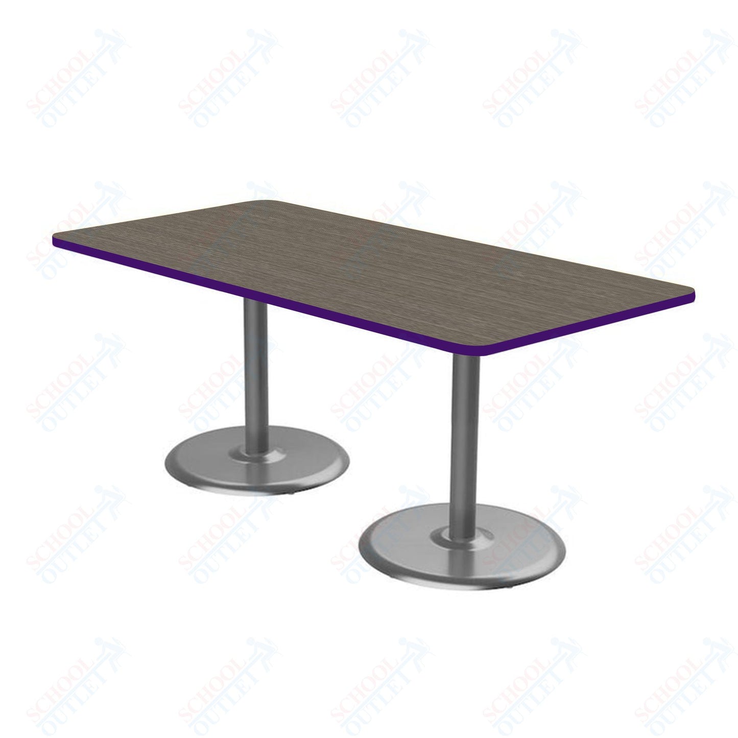 Marco Dual Base Cafe Table 36" x 72" Rectangle 29" Height Gray Base (MG2548-M229)