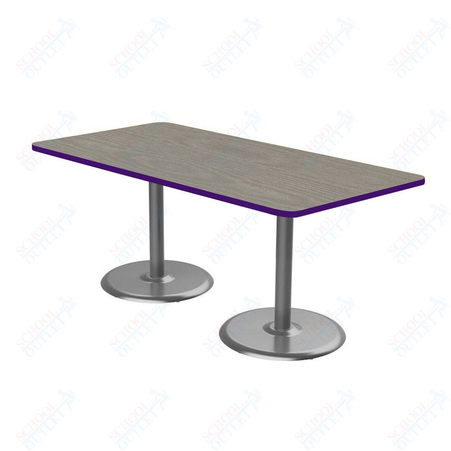 Marco Dual Base Cafe Table 36" x 72" Rectangle 29" Height Gray Base (MG2548-M229)