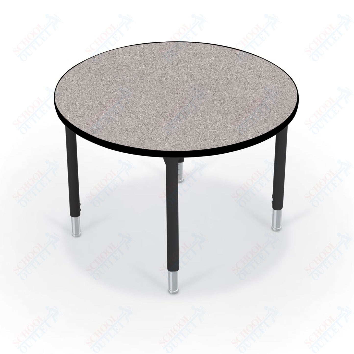 Hierarchy Round School Activity Table (36"Diameter) HPL Top - Height Adjustable Legs by MooreCo