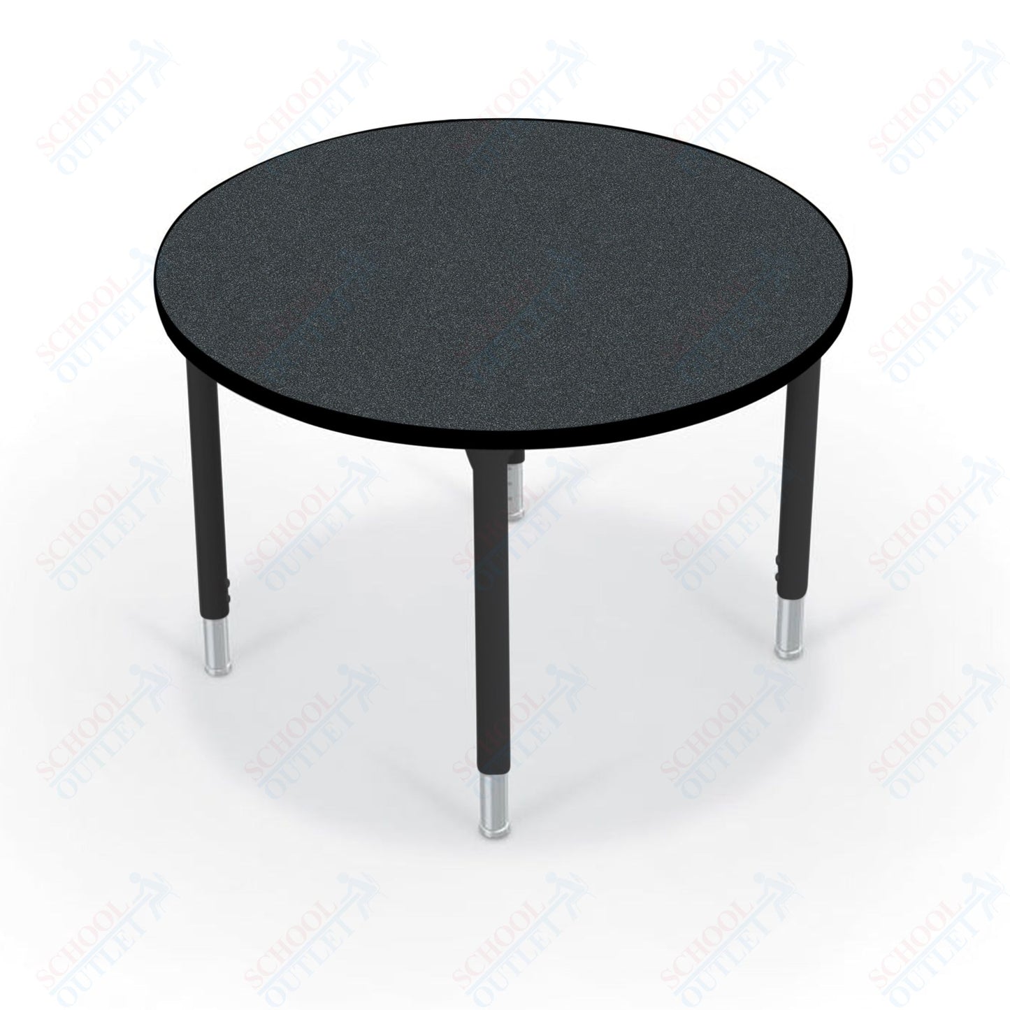 Hierarchy Round School Activity Table (36"Diameter) HPL Top - Height Adjustable Legs by MooreCo