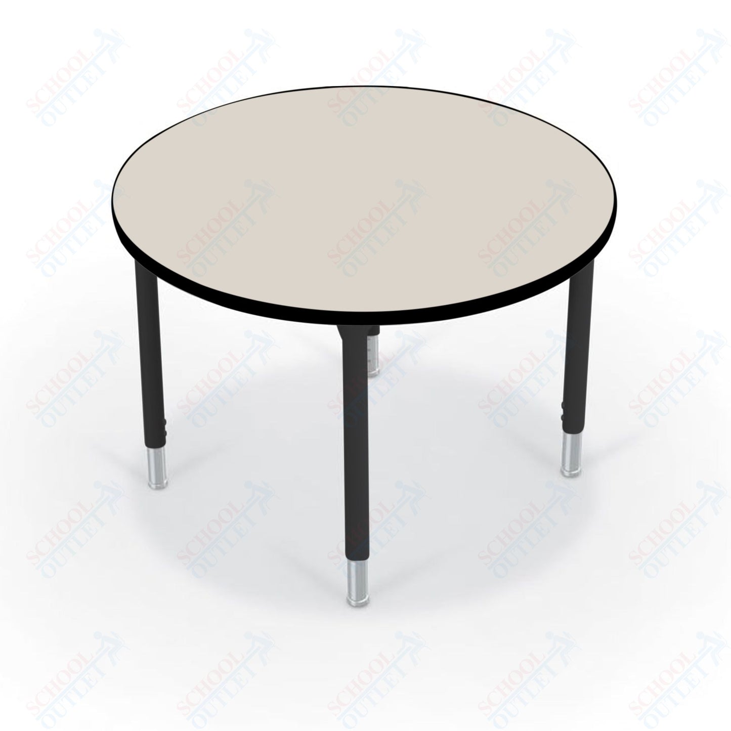 Hierarchy Round School Activity Table (36"Diameter) HPL Top - Height Adjustable Legs by MooreCo