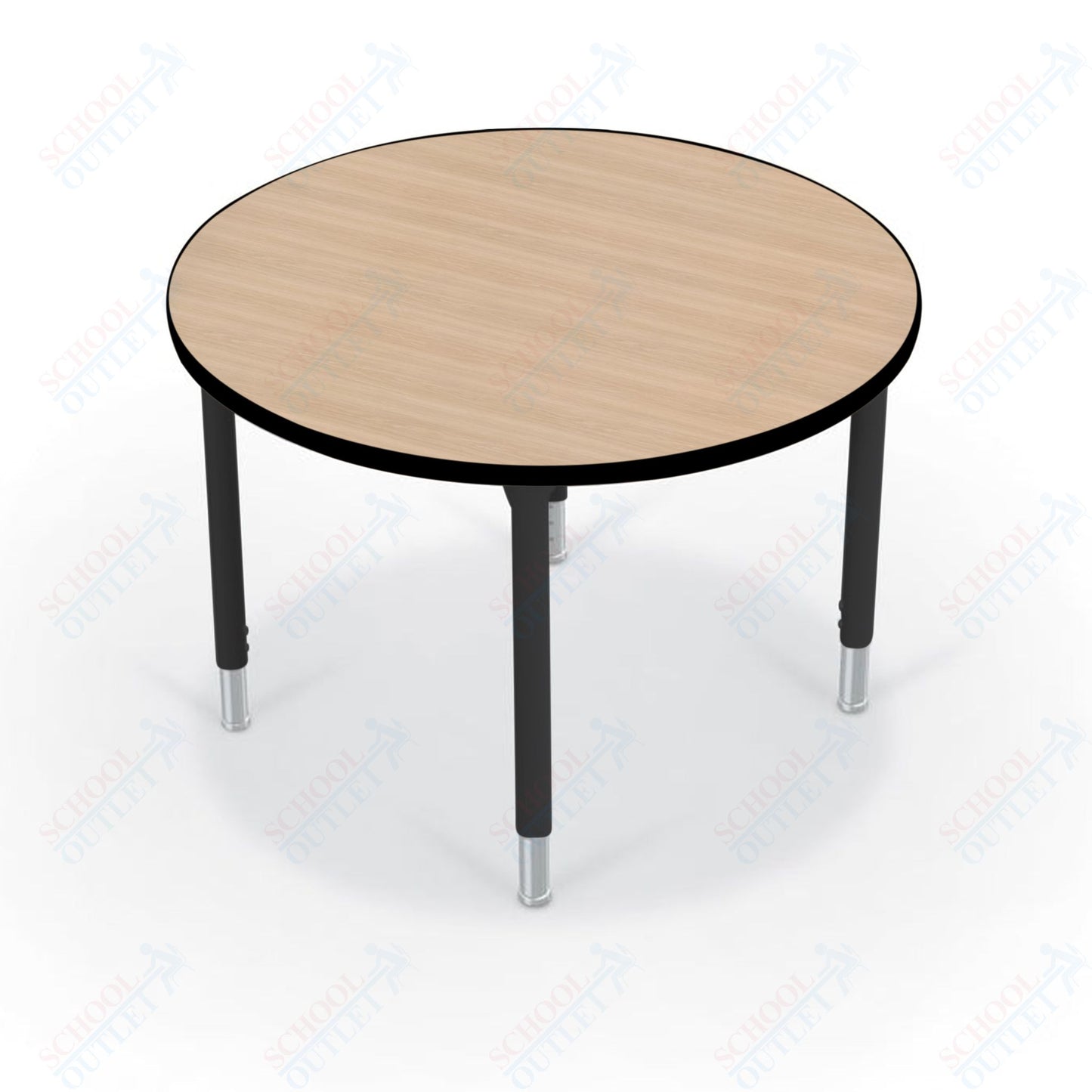 Hierarchy Round School Activity Table (36"Diameter) HPL Top - Height Adjustable Legs by MooreCo