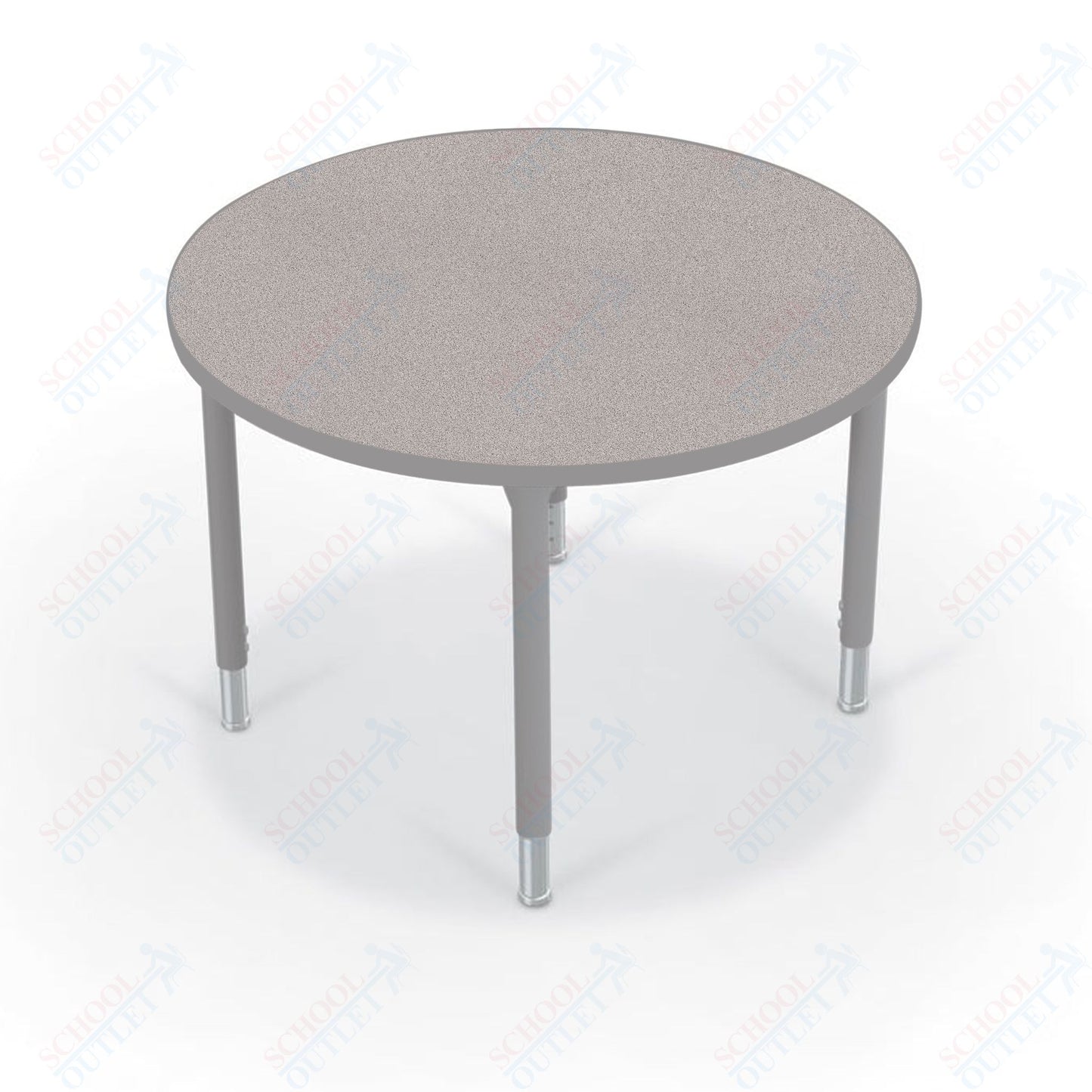 Hierarchy Round School Activity Table (36"Diameter) HPL Top - Height Adjustable Legs by MooreCo