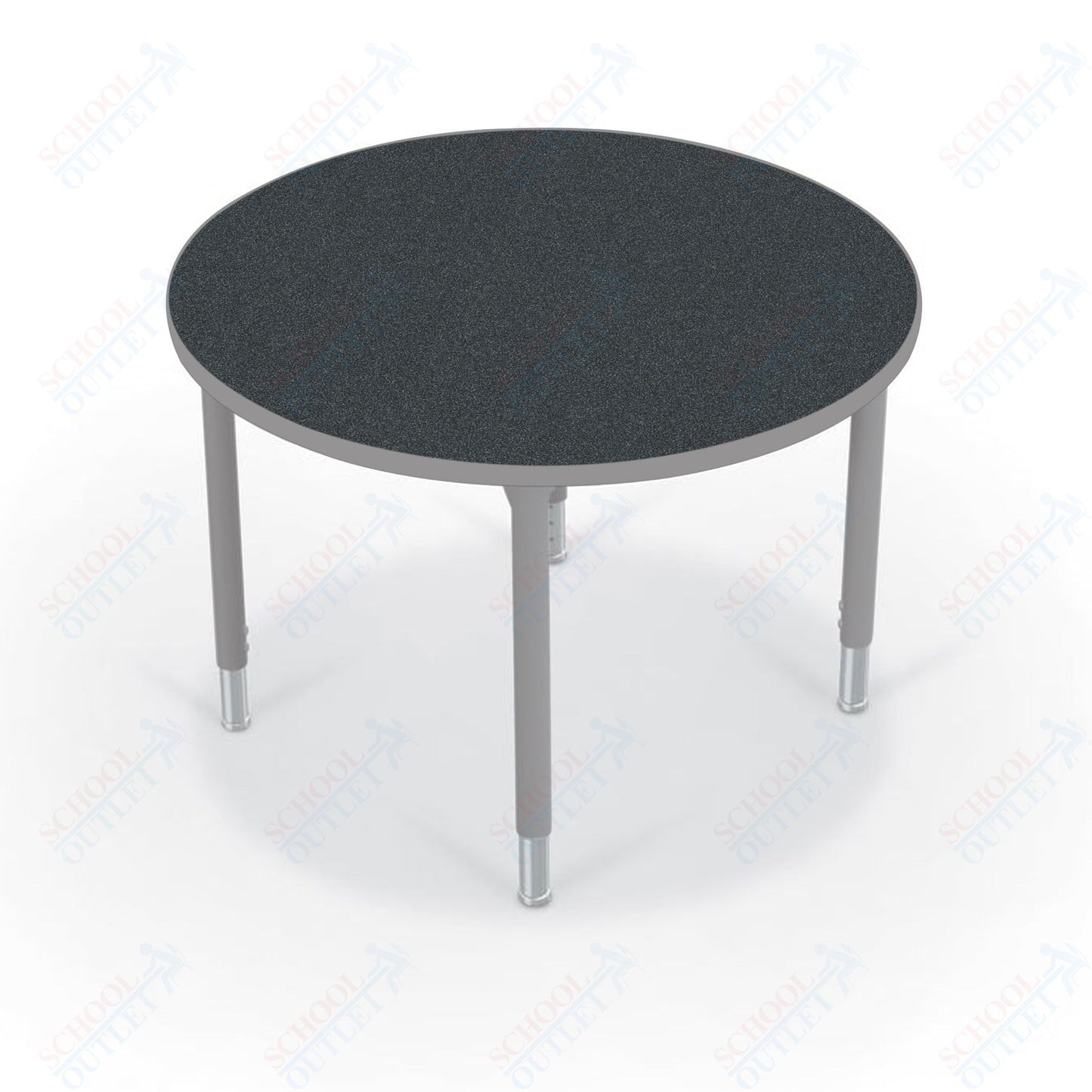 Hierarchy Round School Activity Table (36"Diameter) HPL Top - Height Adjustable Legs by MooreCo