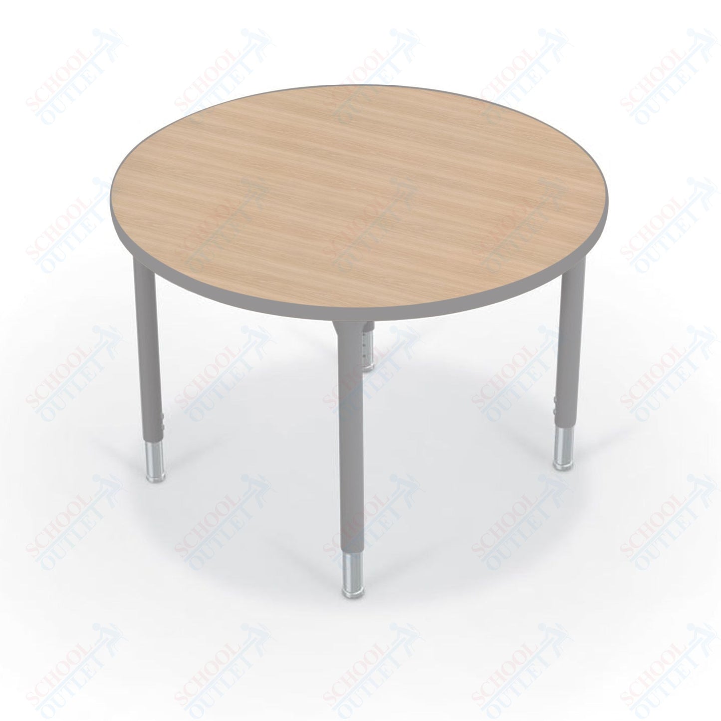 Hierarchy Round School Activity Table (36"Diameter) HPL Top - Height Adjustable Legs by MooreCo