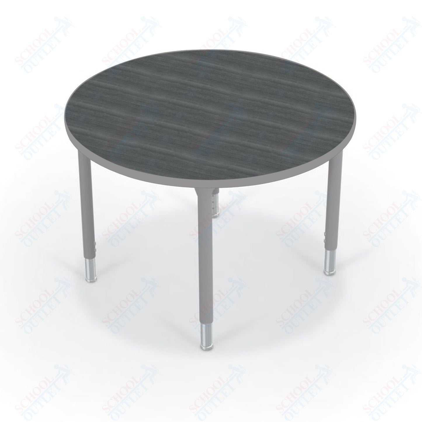 Hierarchy Round School Activity Table (36"Diameter) HPL Top - Height Adjustable Legs by MooreCo