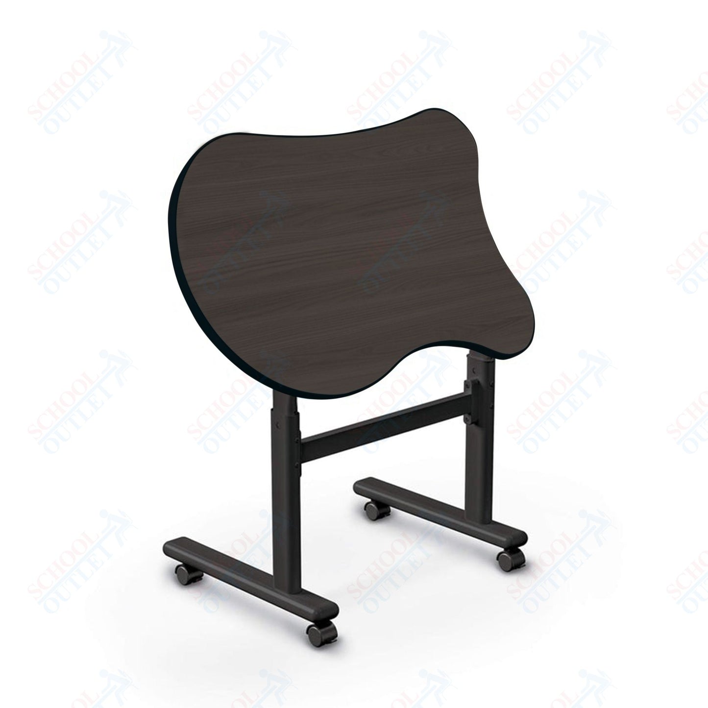 Mooreco Height Adjustable Flipper Desk - Beluga (MOR-91186-B-XXXX-XX)