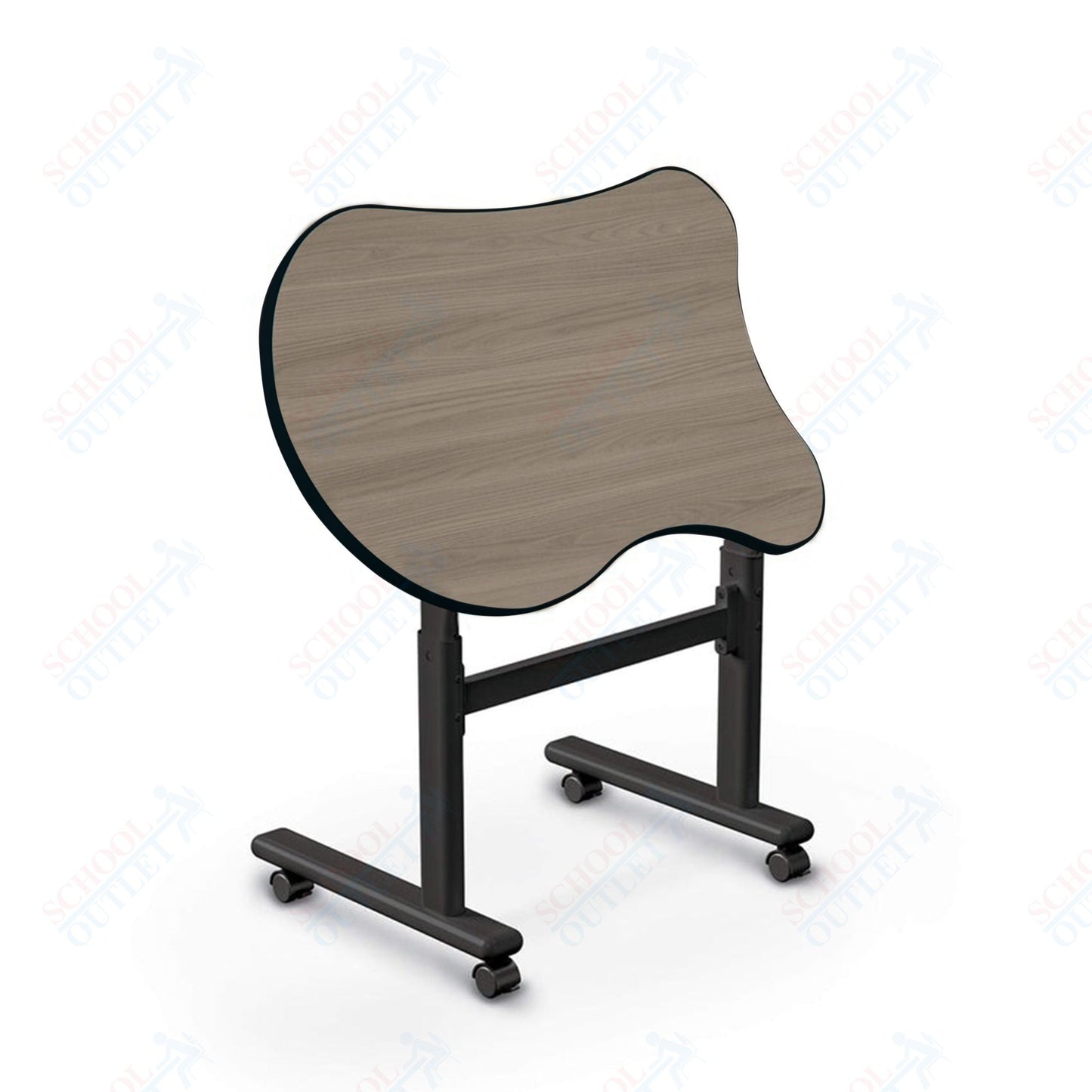 Mooreco Height Adjustable Flipper Desk - Beluga (MOR-91186-B-XXXX-XX)