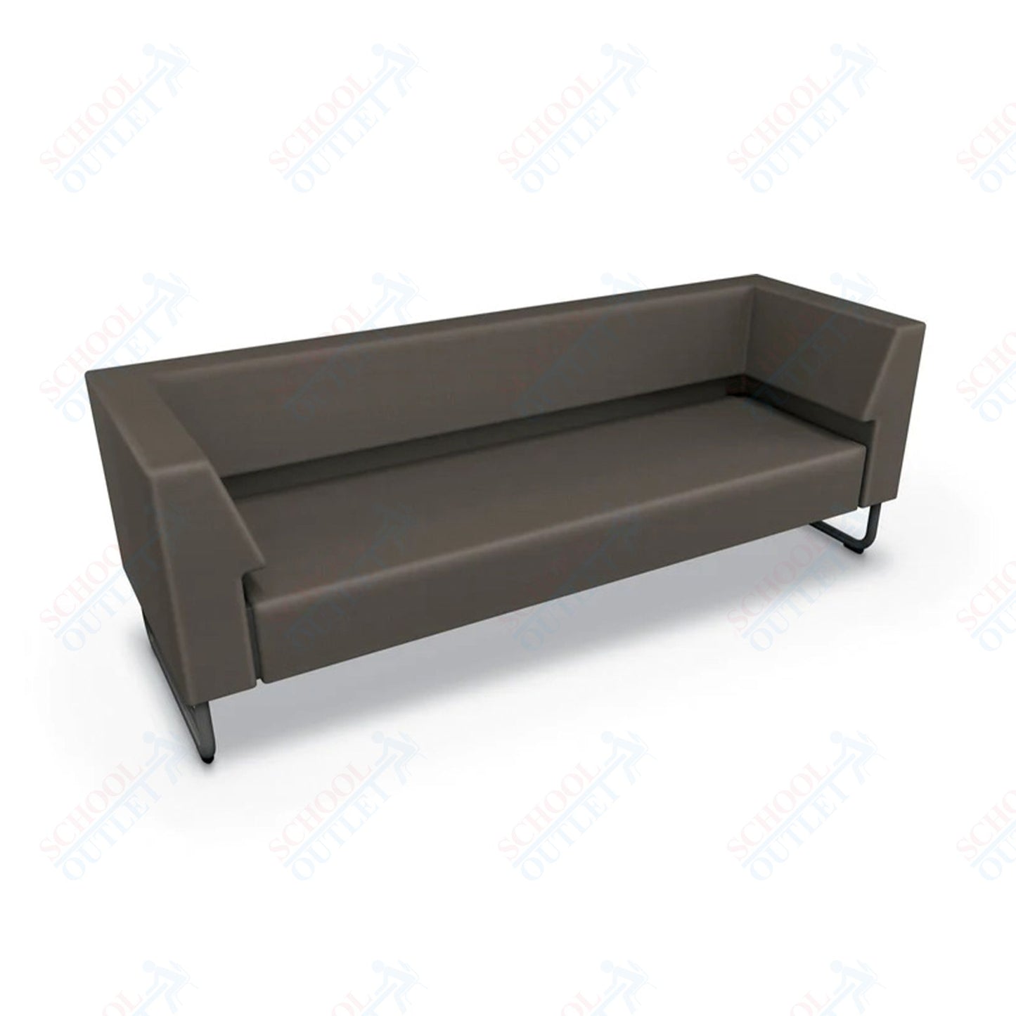 Mooreco Akt Soft Seating Lounge Sofa - Armless - Grade 02 Fabric and Powder Coated Sled Legs