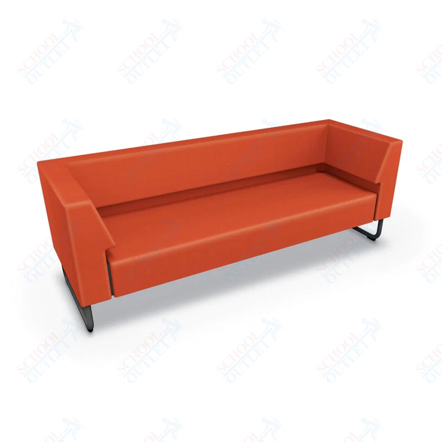 Mooreco Akt Soft Seating Lounge Sofa - Armless - Grade 02 Fabric and Powder Coated Sled Legs