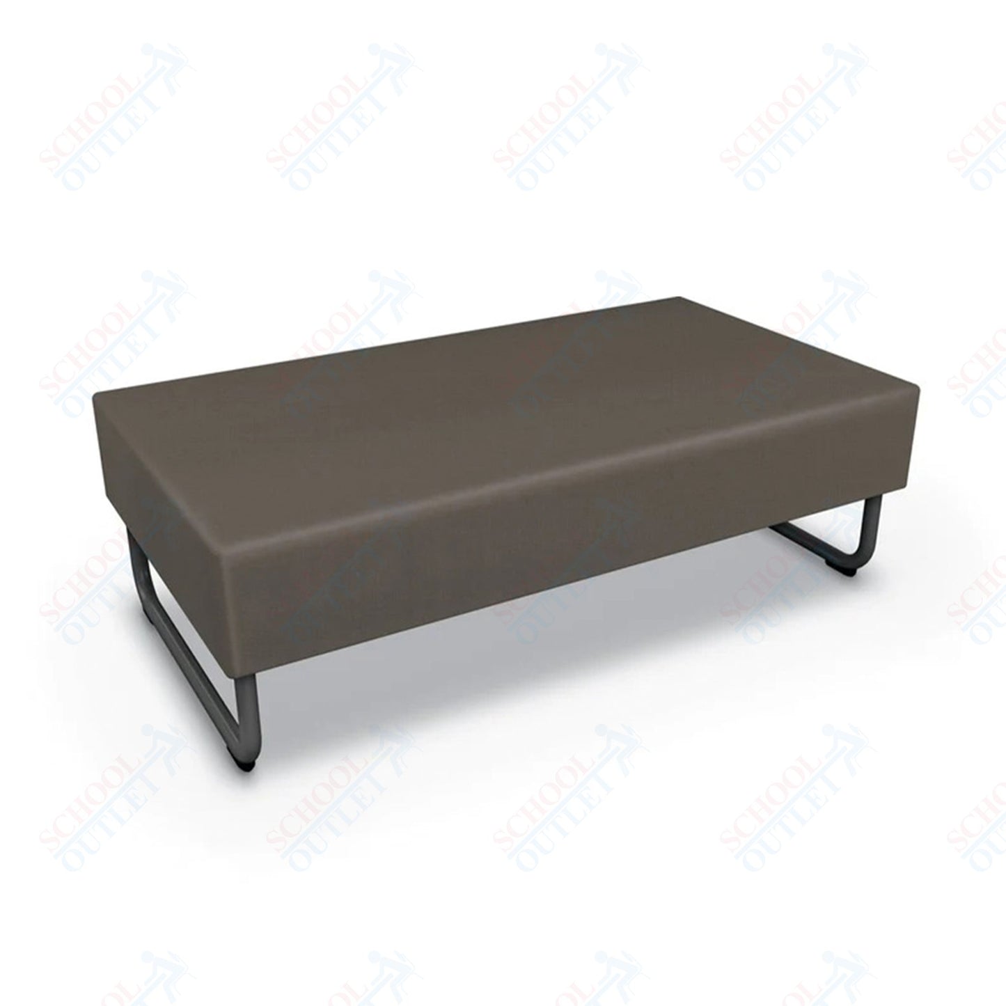 Mooreco Akt Soft Seating Lounge Loveseat Bench - Grade 02 Fabric and Powder Coated Sled Legs