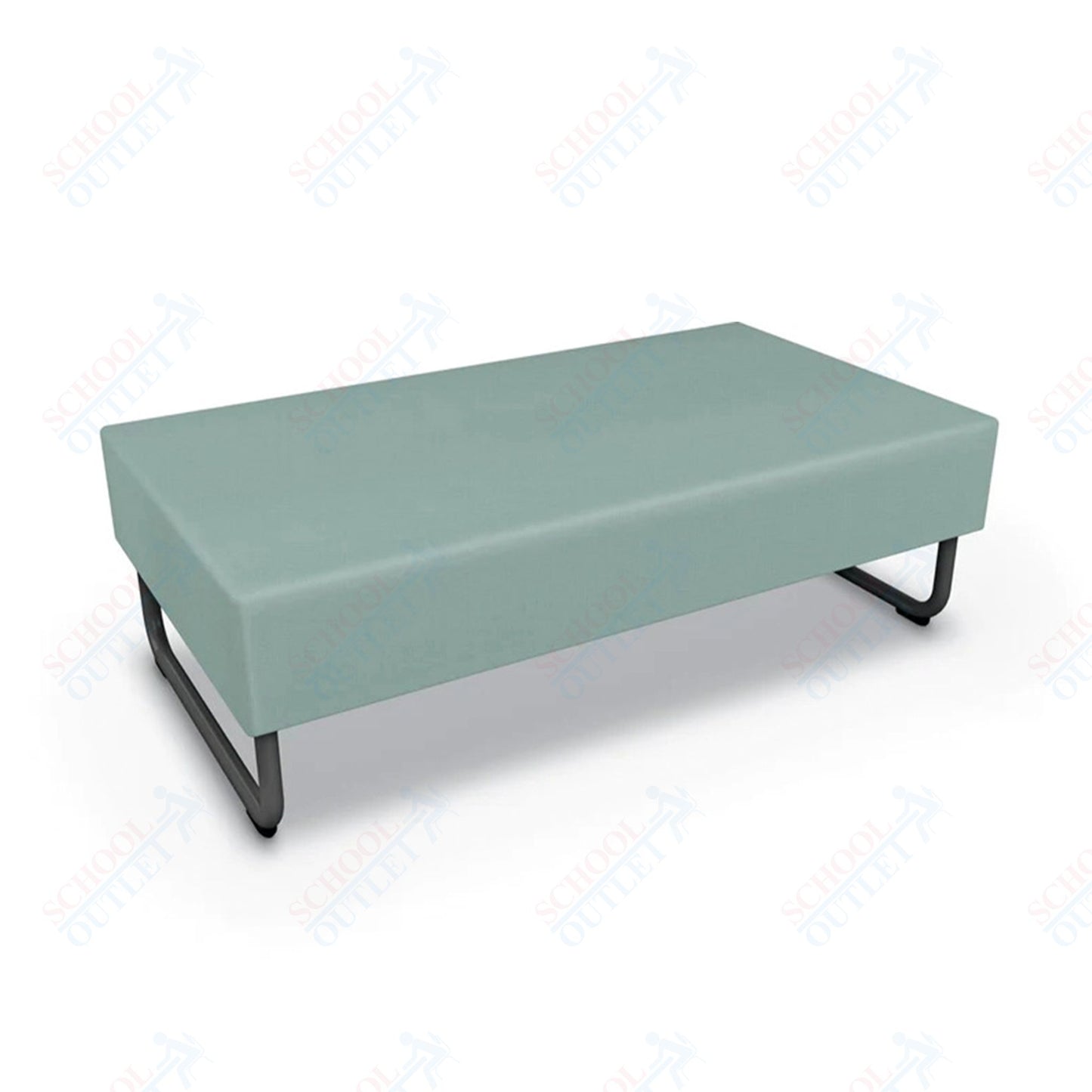 Mooreco Akt Soft Seating Lounge Loveseat Bench - Grade 02 Fabric and Powder Coated Sled Legs