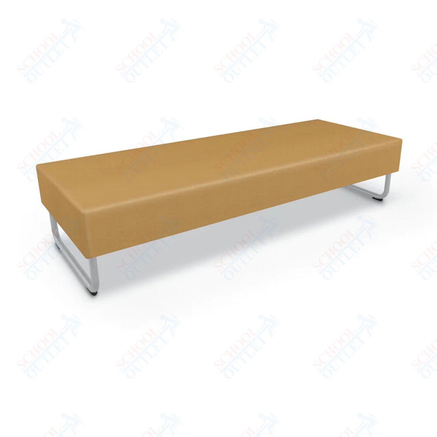 Mooreco Akt Soft Seating Lounge Sofa Bench - Grade 02 Fabric and Powder Coated Sled Legs