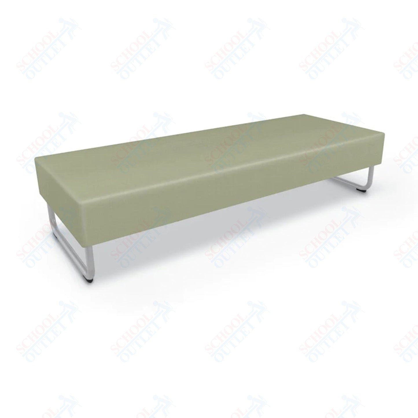 Mooreco Akt Soft Seating Lounge Sofa Bench - Grade 02 Fabric and Powder Coated Sled Legs