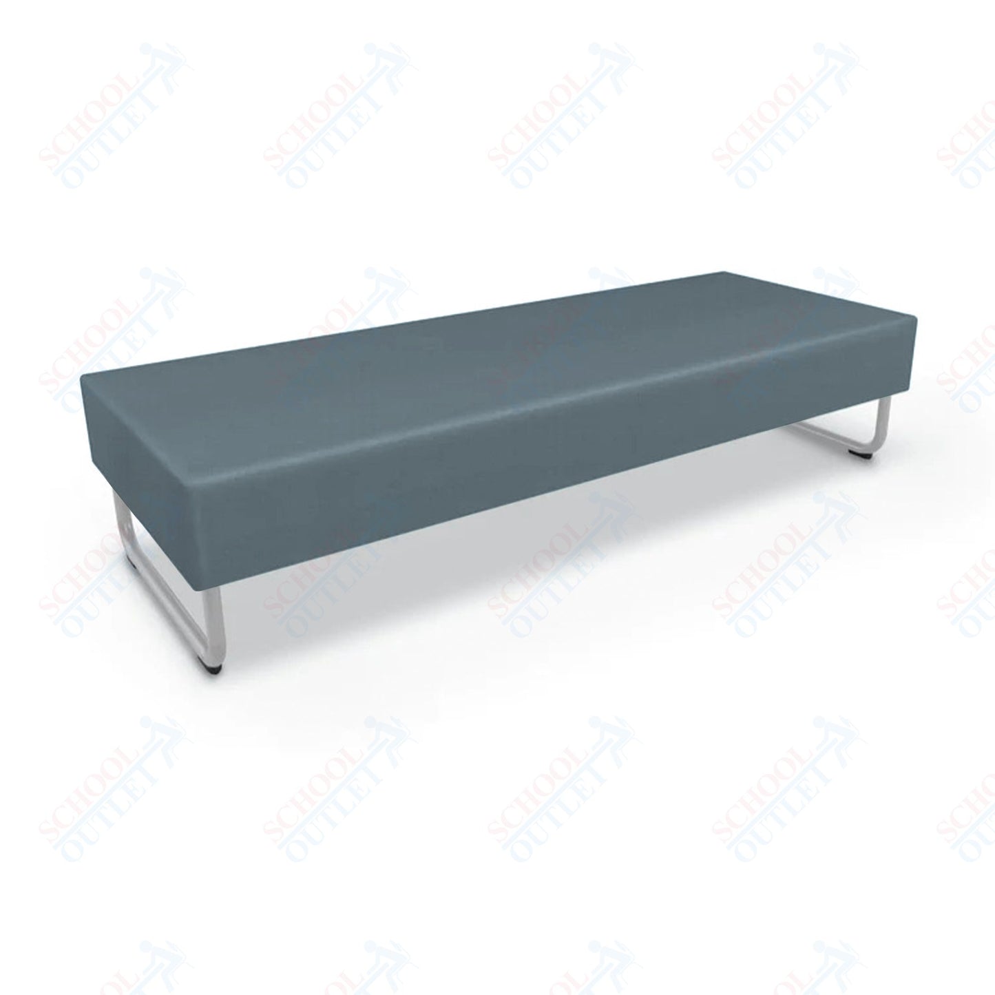 Mooreco Akt Soft Seating Lounge Sofa Bench - Grade 02 Fabric and Powder Coated Sled Legs