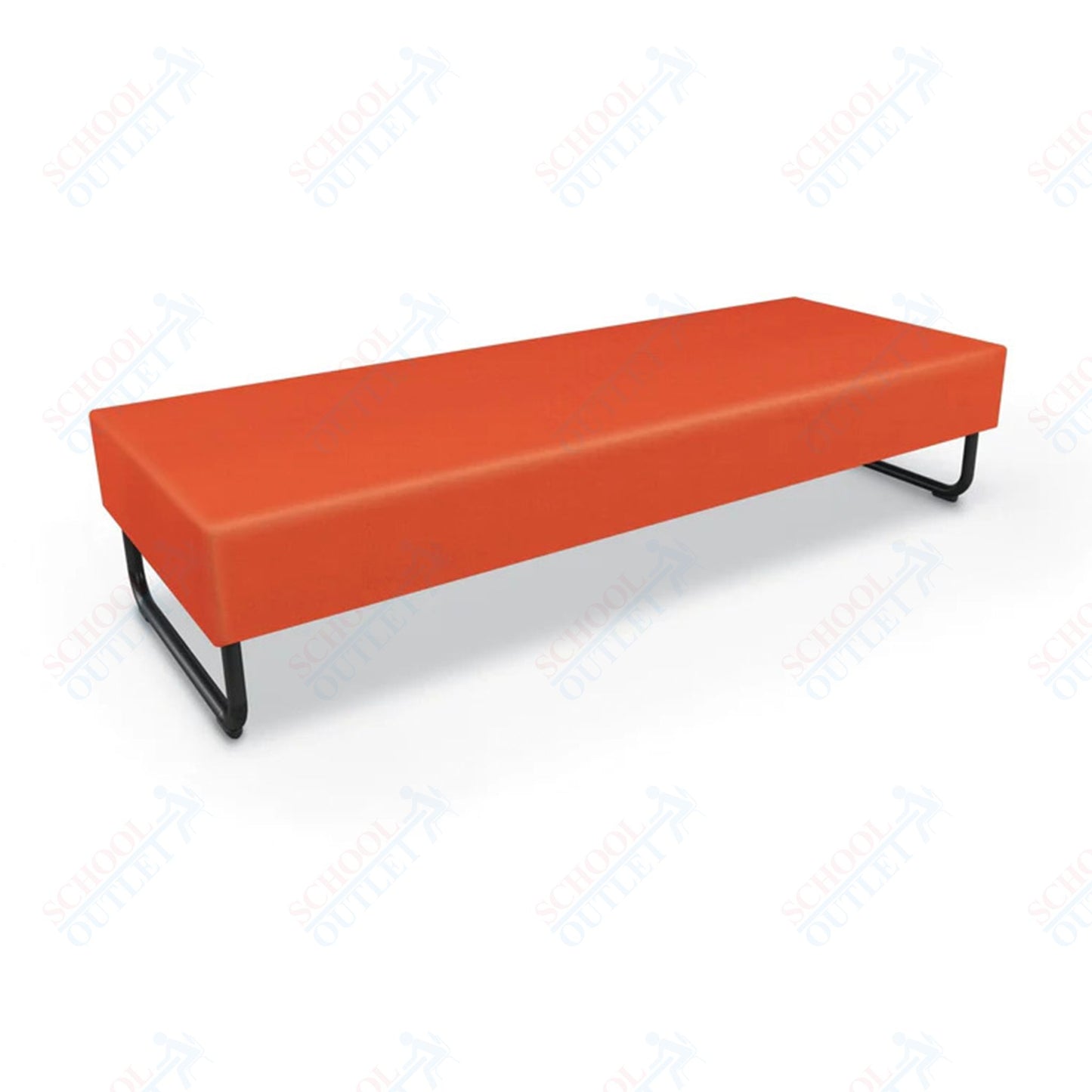 Mooreco Akt Soft Seating Lounge Sofa Bench - Grade 02 Fabric and Powder Coated Sled Legs