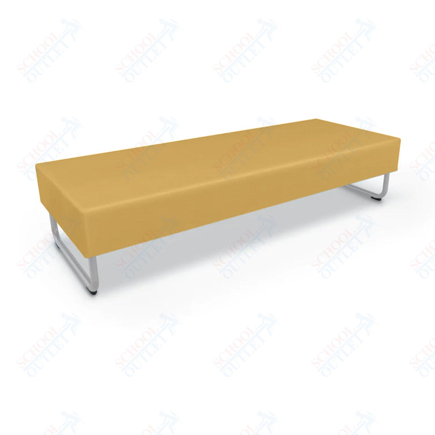 Mooreco Akt Soft Seating Lounge Sofa Bench - Grade 02 Fabric and Powder Coated Sled Legs