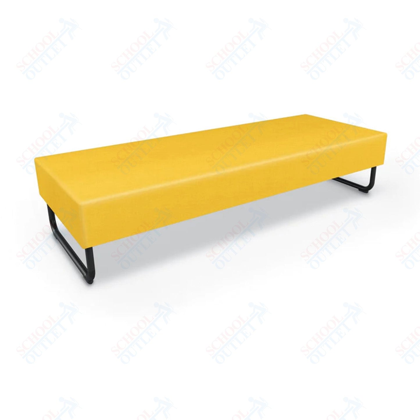 Mooreco Akt Soft Seating Lounge Sofa Bench - Grade 02 Fabric and Powder Coated Sled Legs