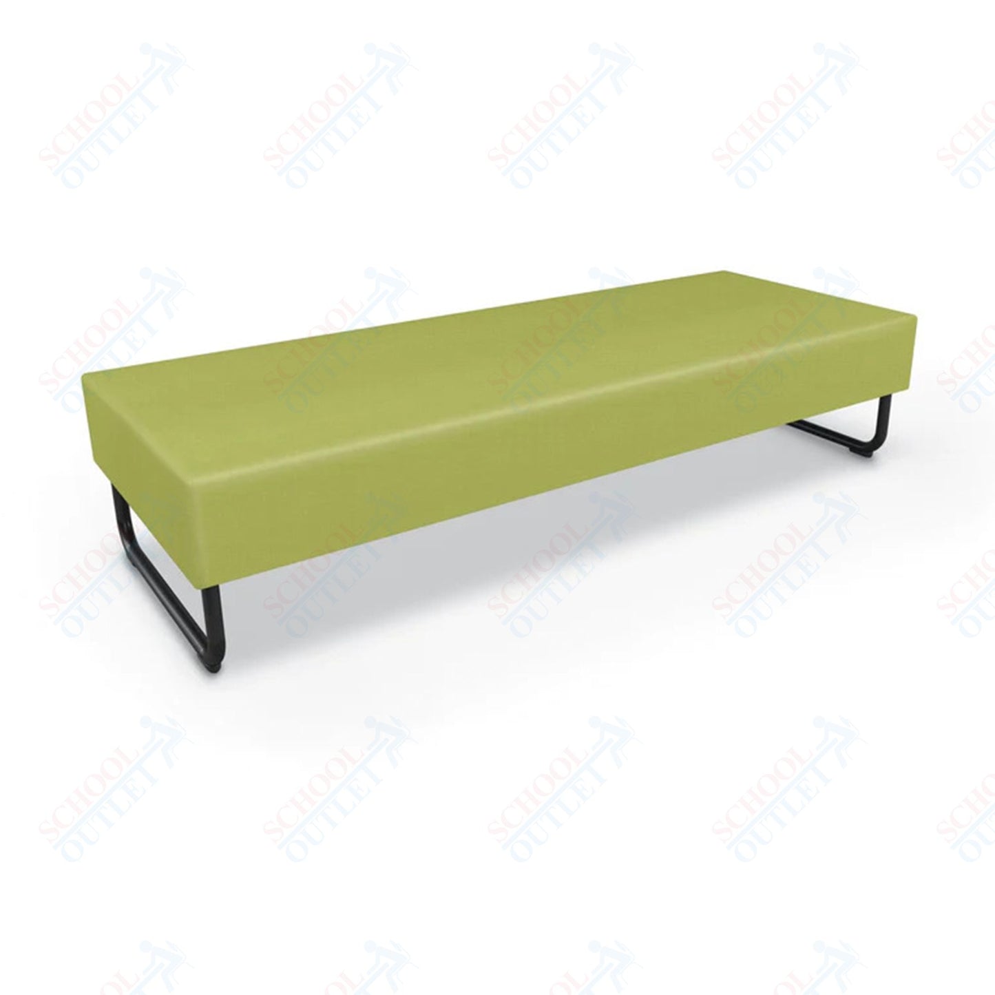 Mooreco Akt Soft Seating Lounge Sofa Bench - Grade 02 Fabric and Powder Coated Sled Legs