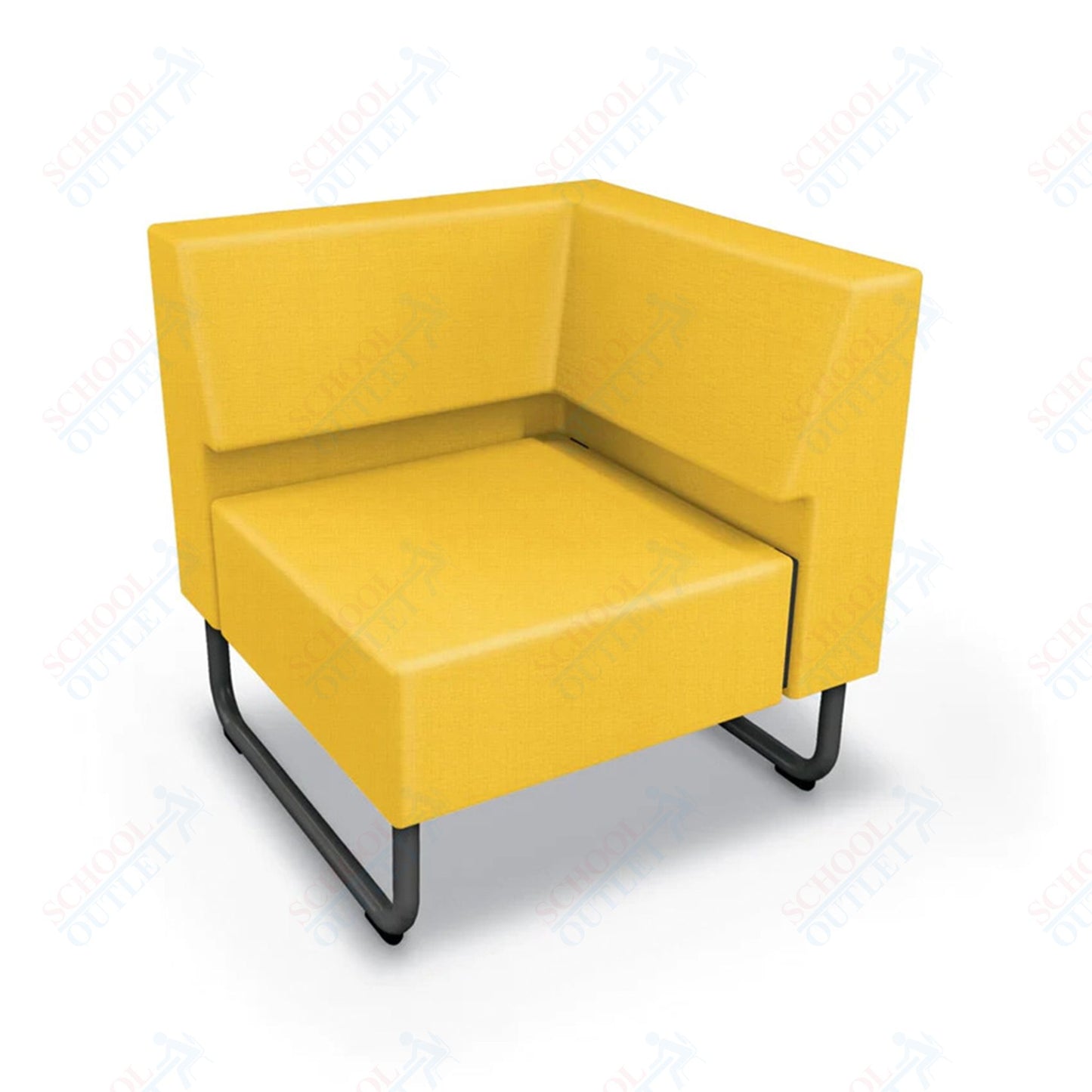 Mooreco Akt Soft Seating Lounge Corner Chair - Grade 02 Fabric and Powder Coated Sled Legs