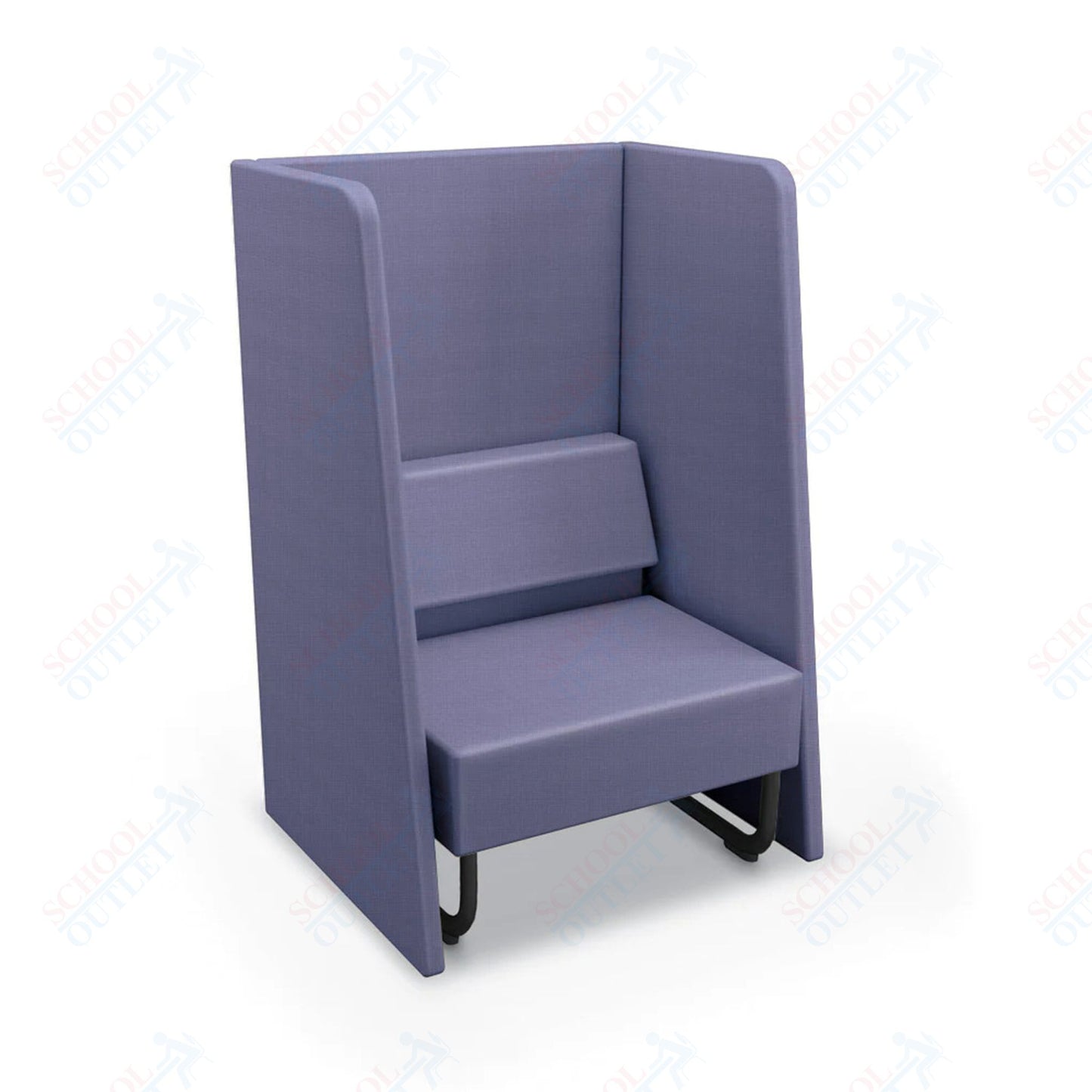 Mooreco Akt Soft Seating Lounge High Back Chair - Grade 02 Fabric and Powder Coated Sled Legs