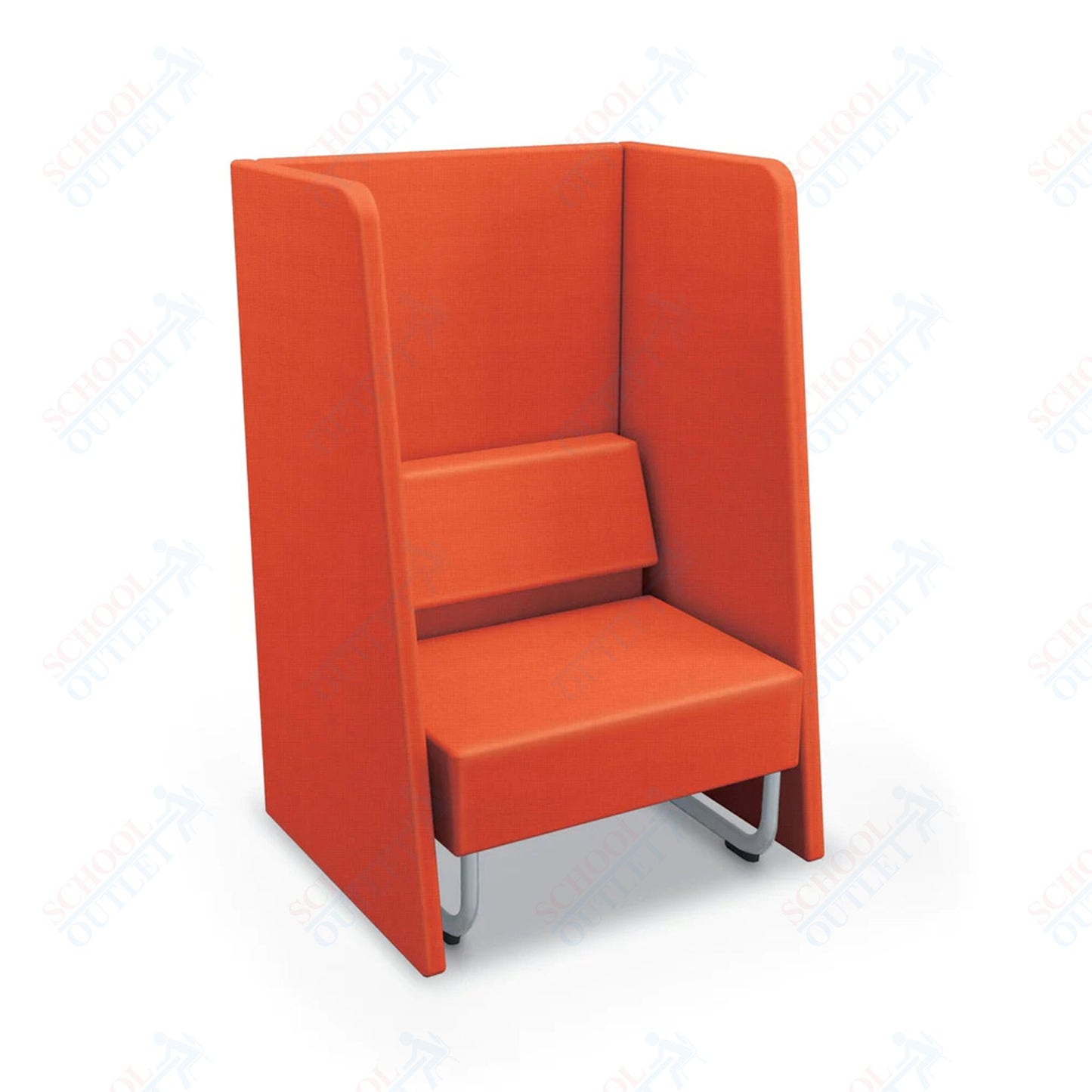 Mooreco Akt Soft Seating Lounge High Back Chair - Grade 02 Fabric and Powder Coated Sled Legs