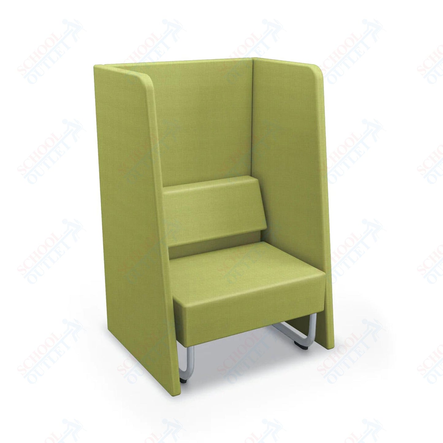 Mooreco Akt Soft Seating Lounge High Back Chair - Grade 02 Fabric and Powder Coated Sled Legs