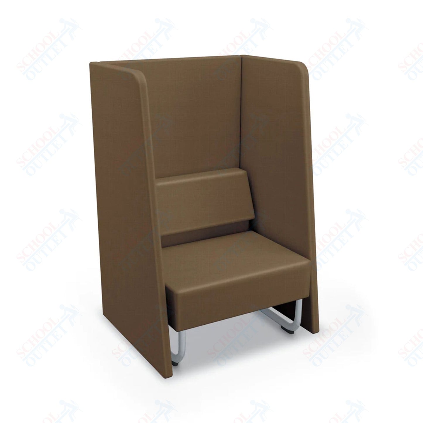 Mooreco Akt Soft Seating Lounge High Back Chair - Grade 02 Fabric and Powder Coated Sled Legs