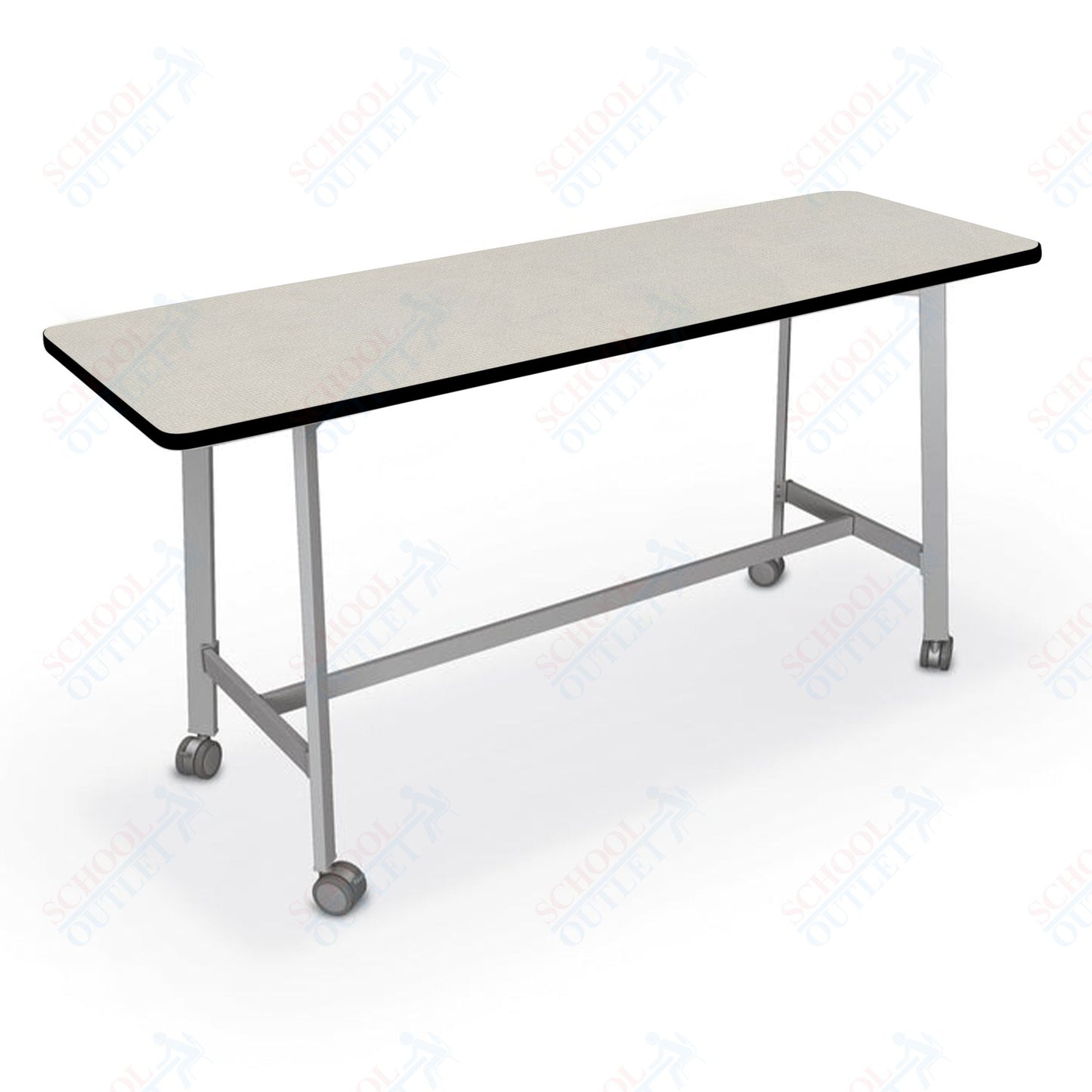 Mooreco Akt Table – 20"D x 72"W Rectangle, Laminate Top, Fixed Height Available in 29"H, 36"H, or 42"H - SchoolOutlet