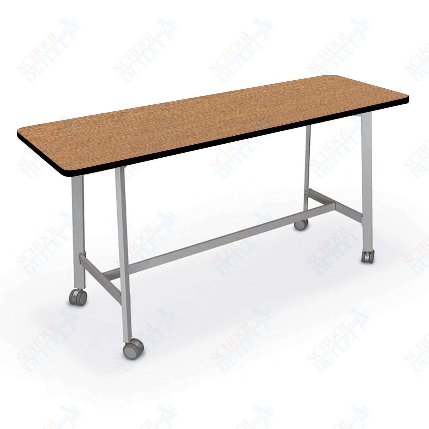 Mooreco Akt Table – 20"D x 72"W Rectangle, Laminate Top, Fixed Height Available in 29"H, 36"H, or 42"H
