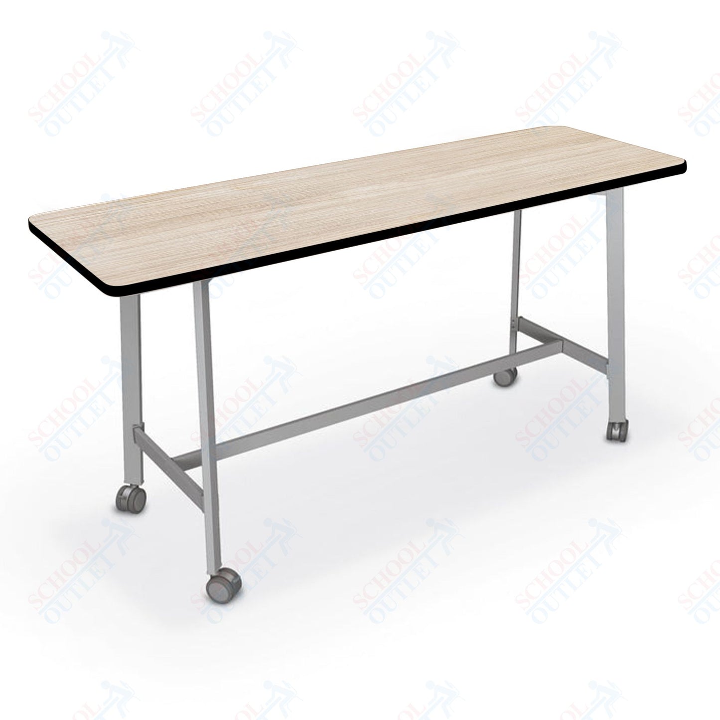 Mooreco Akt Table – 20"D x 72"W Rectangle, Laminate Top, Fixed Height Available in 29"H, 36"H, or 42"H