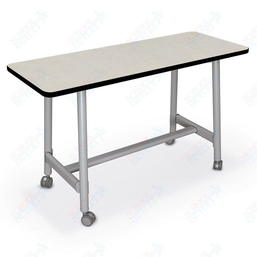 Mooreco Akt Table – 24"D x 60"W Rectangle, Laminate or Butcher Block Top , Fixed Height Available in 29"H, 36"H, or 42"H - SchoolOutlet