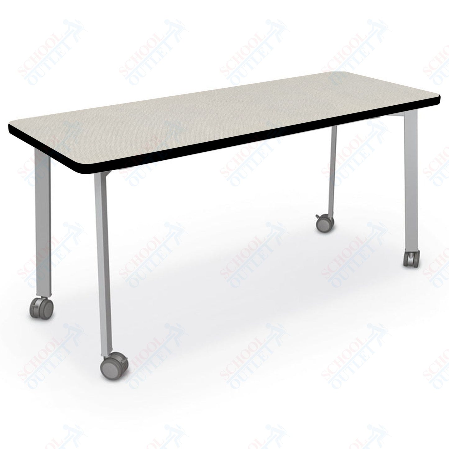 Mooreco Akt Table – 24"D x 60"W Rectangle, Laminate or Butcher Block Top , Fixed Height Available in 29"H, 36"H, or 42"H
