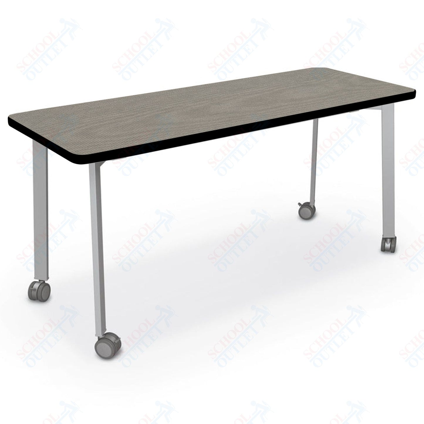 Mooreco Akt Table – 24"D x 60"W Rectangle, Laminate or Butcher Block Top , Fixed Height Available in 29"H, 36"H, or 42"H