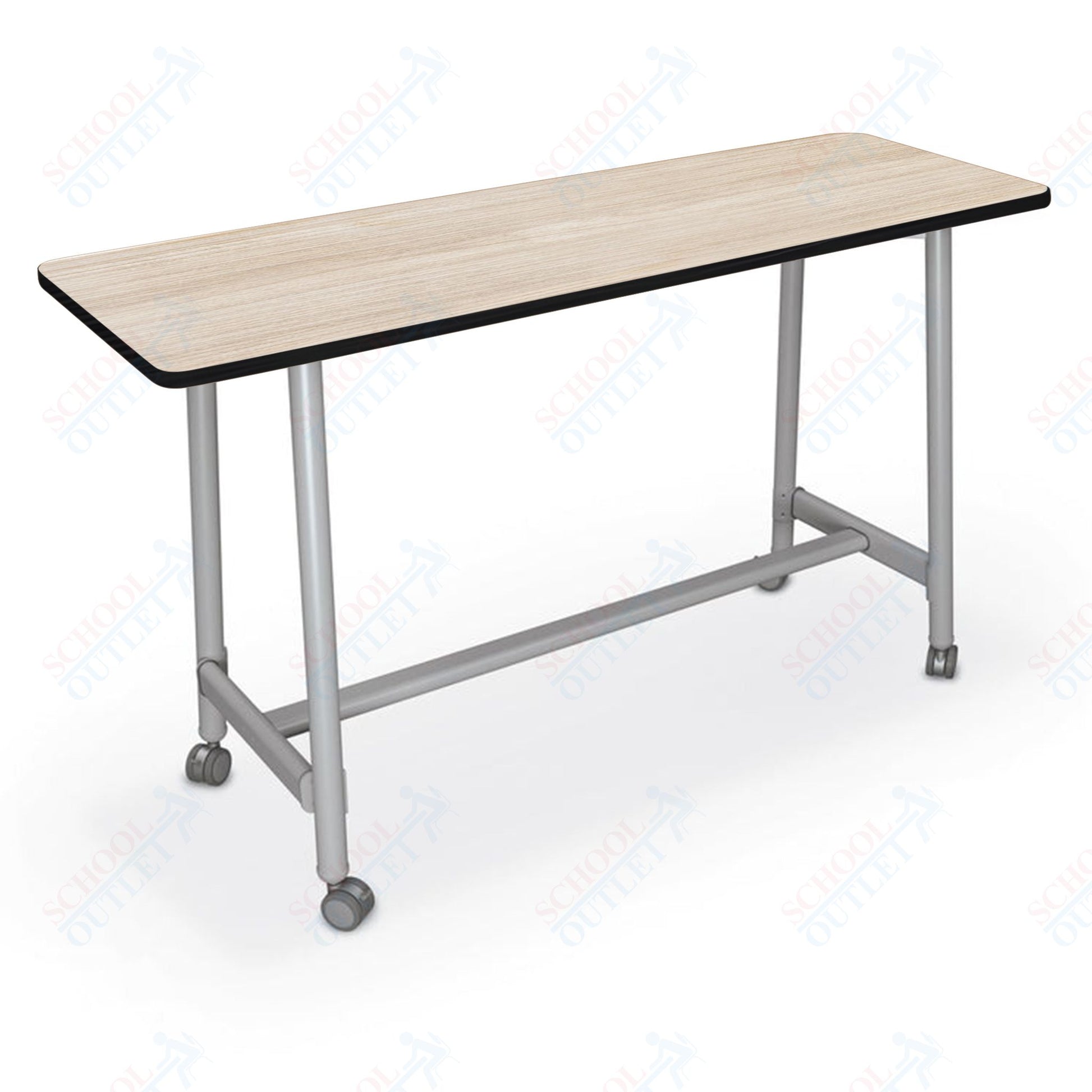 Mooreco Akt Table – 24"D x 72"W Rectangle, Laminate Top, Fixed Height Available in 29"H, 36"H, or 42"H - SchoolOutlet