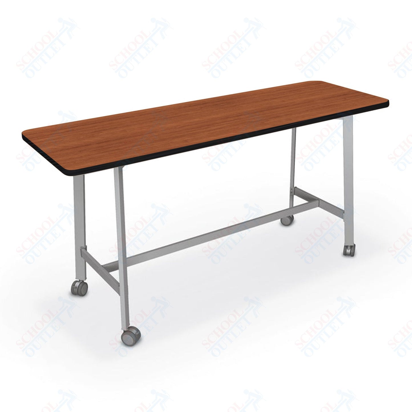 Mooreco Akt Table – 24"D x 72"W Rectangle, Laminate Top, Fixed Height Available in 29"H, 36"H, or 42"H