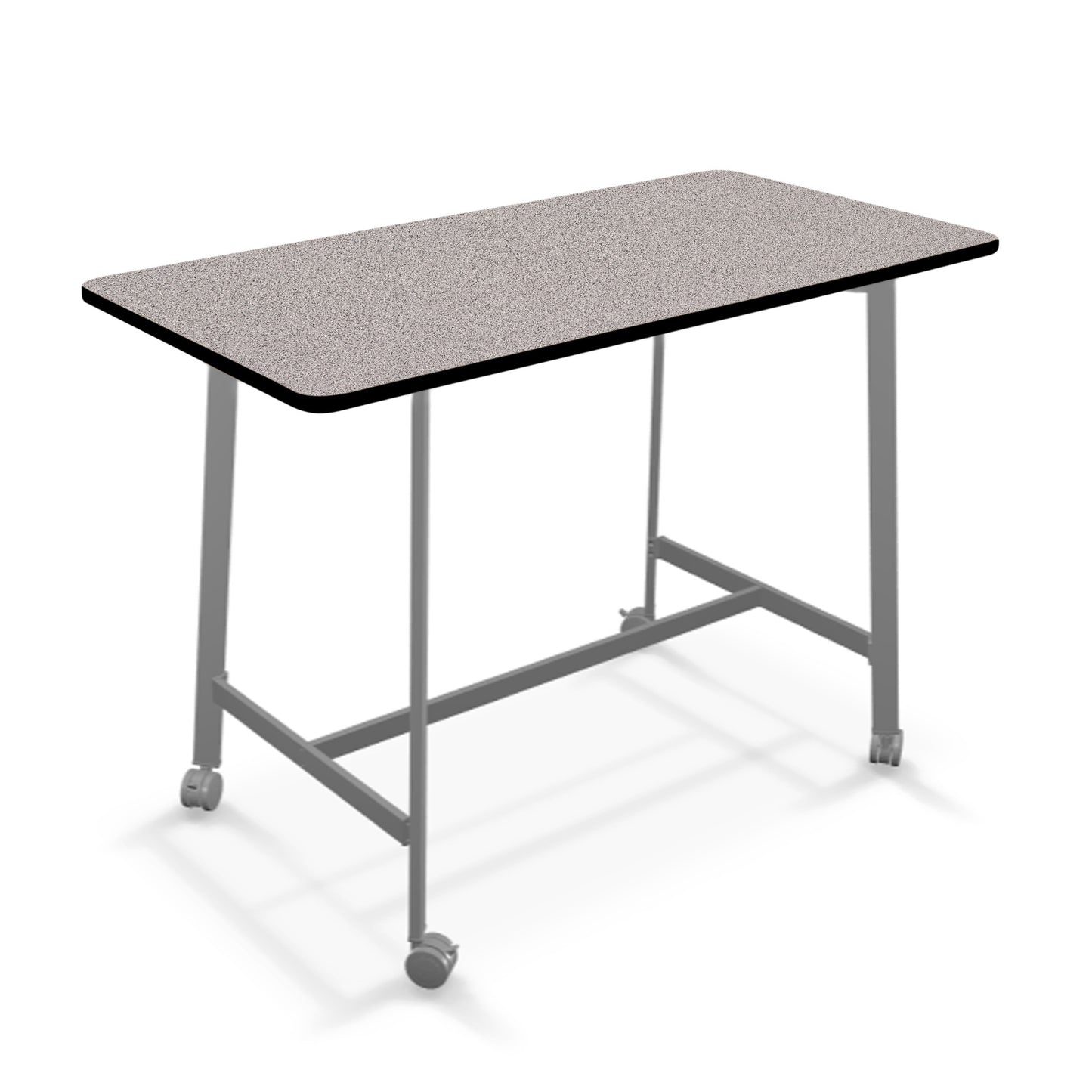 Mooreco Akt Table – 30"D x 60"W Rectangle, Laminate or Butcher Block Top, Fixed Height Available in 29"H, 36"H, or 42"H