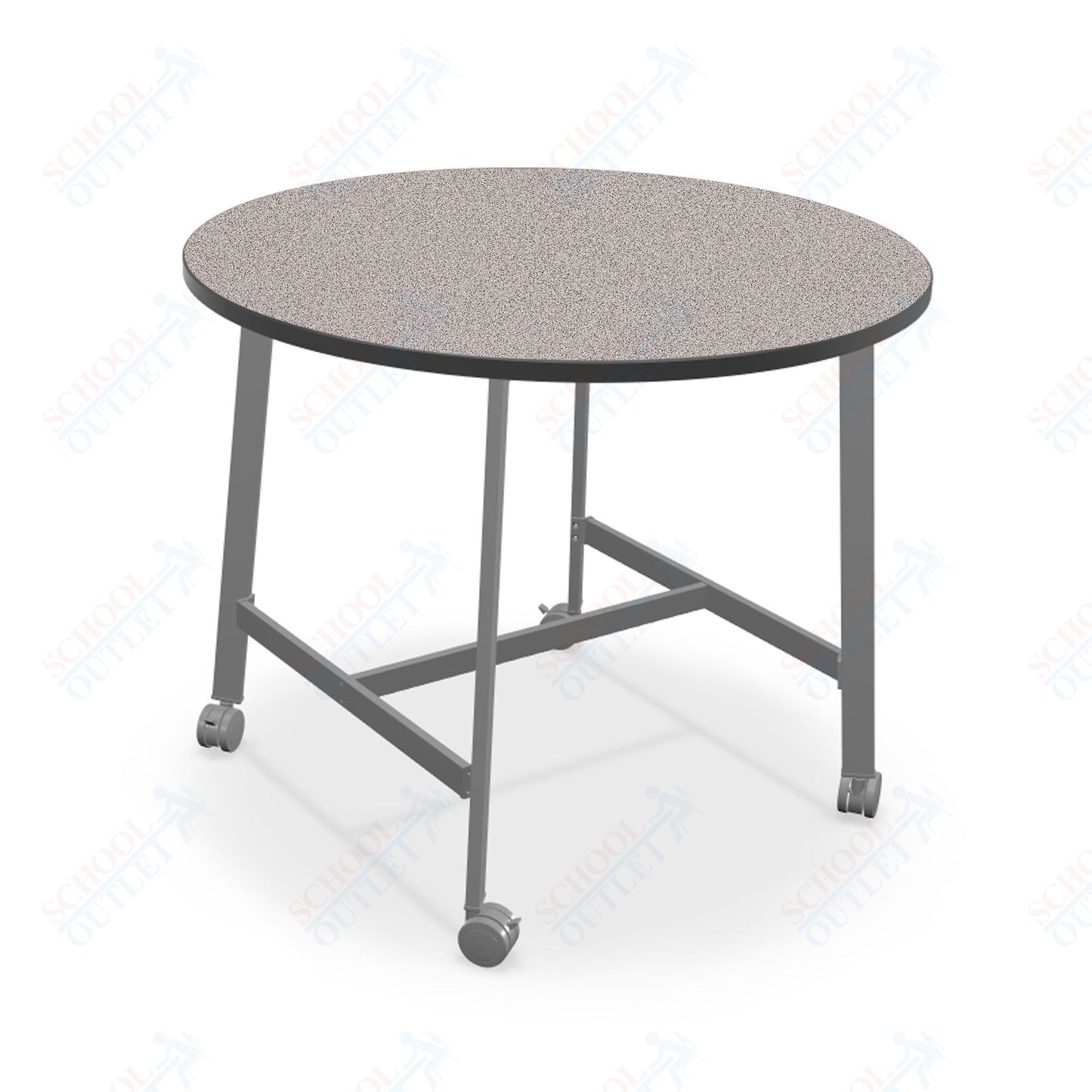 Mooreco Akt Table – 36" Round, Laminate Top, Fixed Height Available in 29"H, 36"H, or 42"H