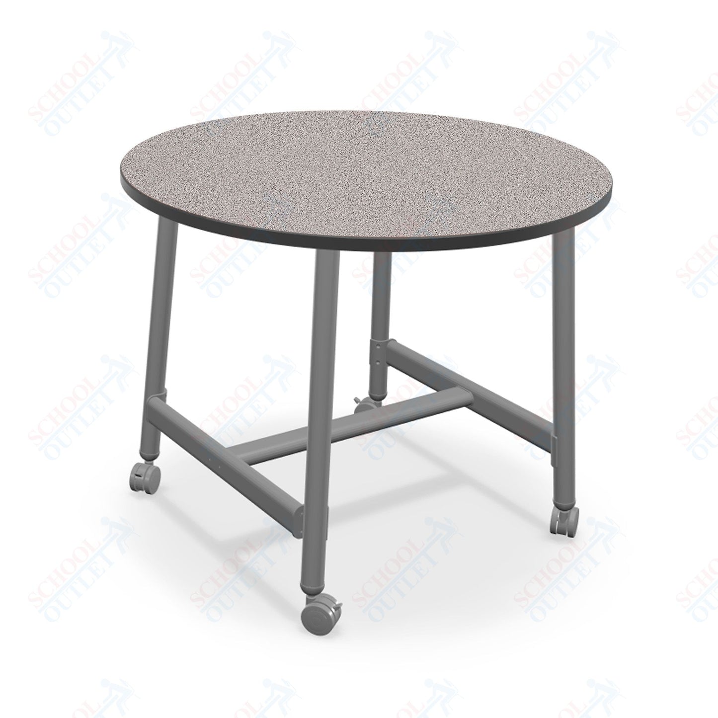 Mooreco Akt Table – 36" Round, Laminate Top, Fixed Height Available in 29"H, 36"H, or 42"H